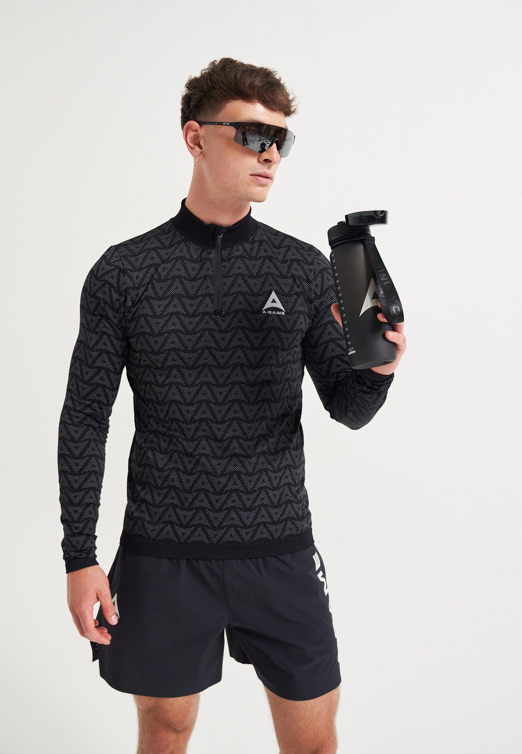 800ML SPORTS WATER BOTTLE - BLACK