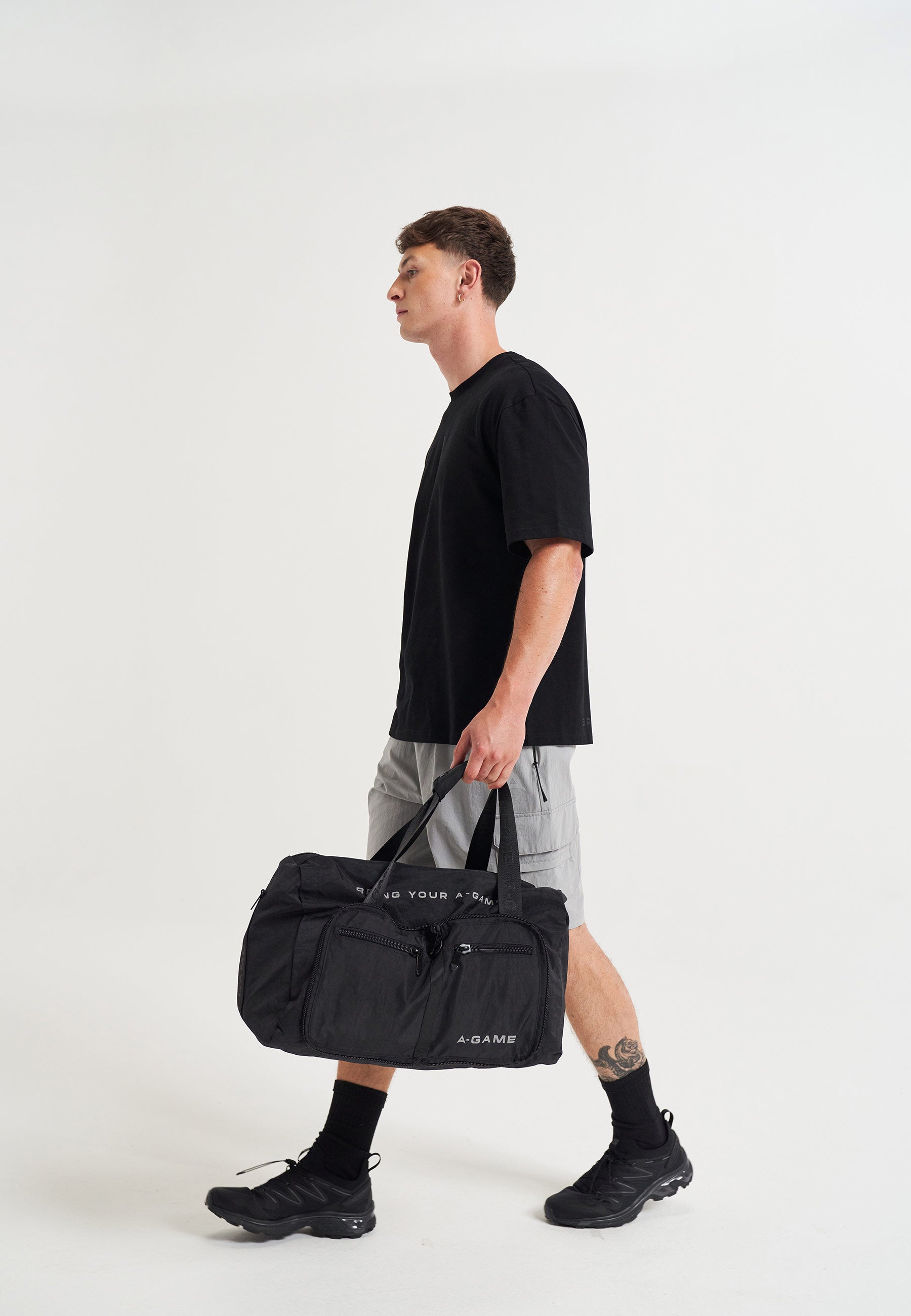 A-GAME PACKABLE GYM BAG - BLACK