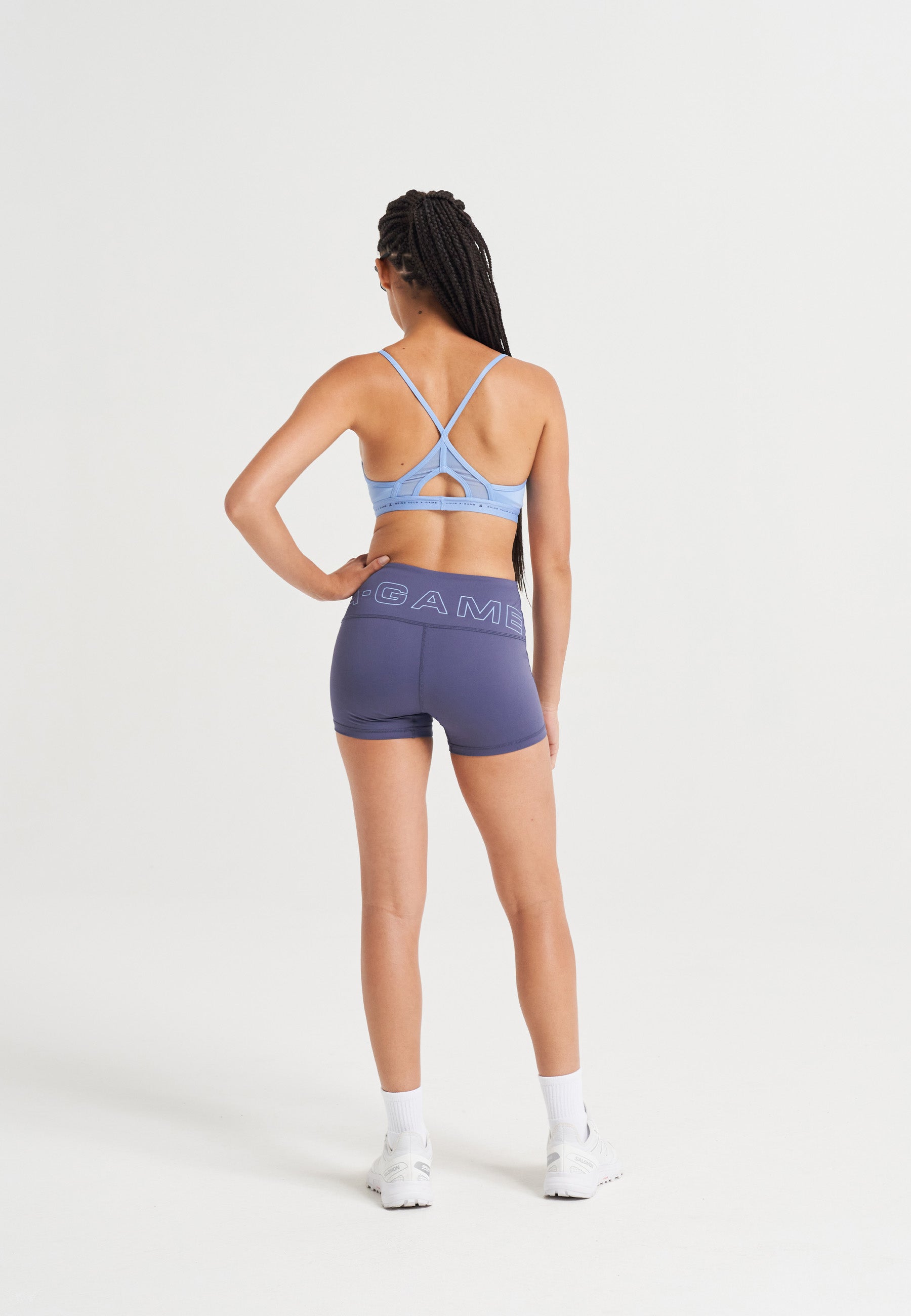 WOMENS A-GAME ADJUSTABLE YOGA SPORTS BRA - BLUE