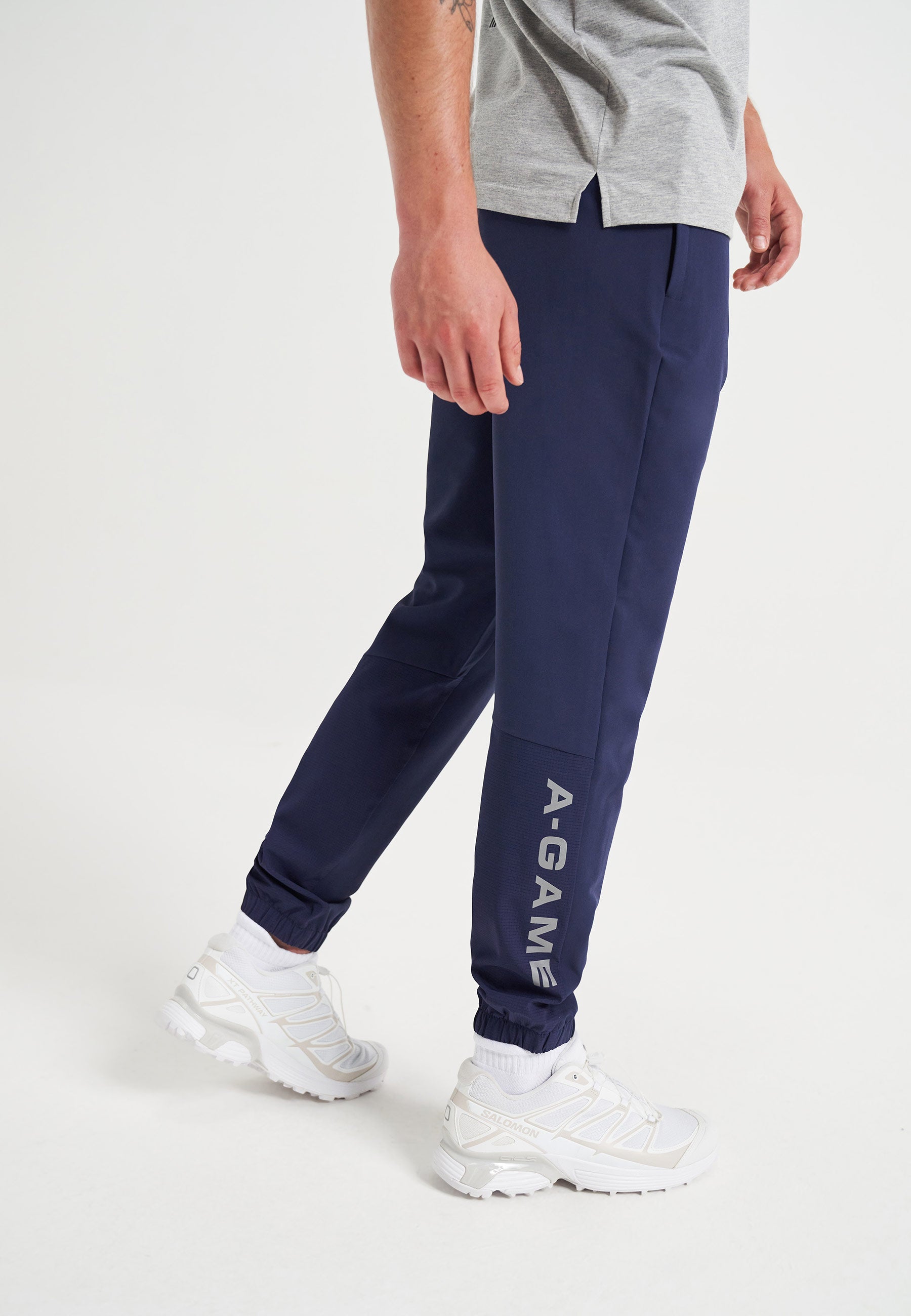 MENS A-GAME CUFFED TRAINING PANTS - NAVY