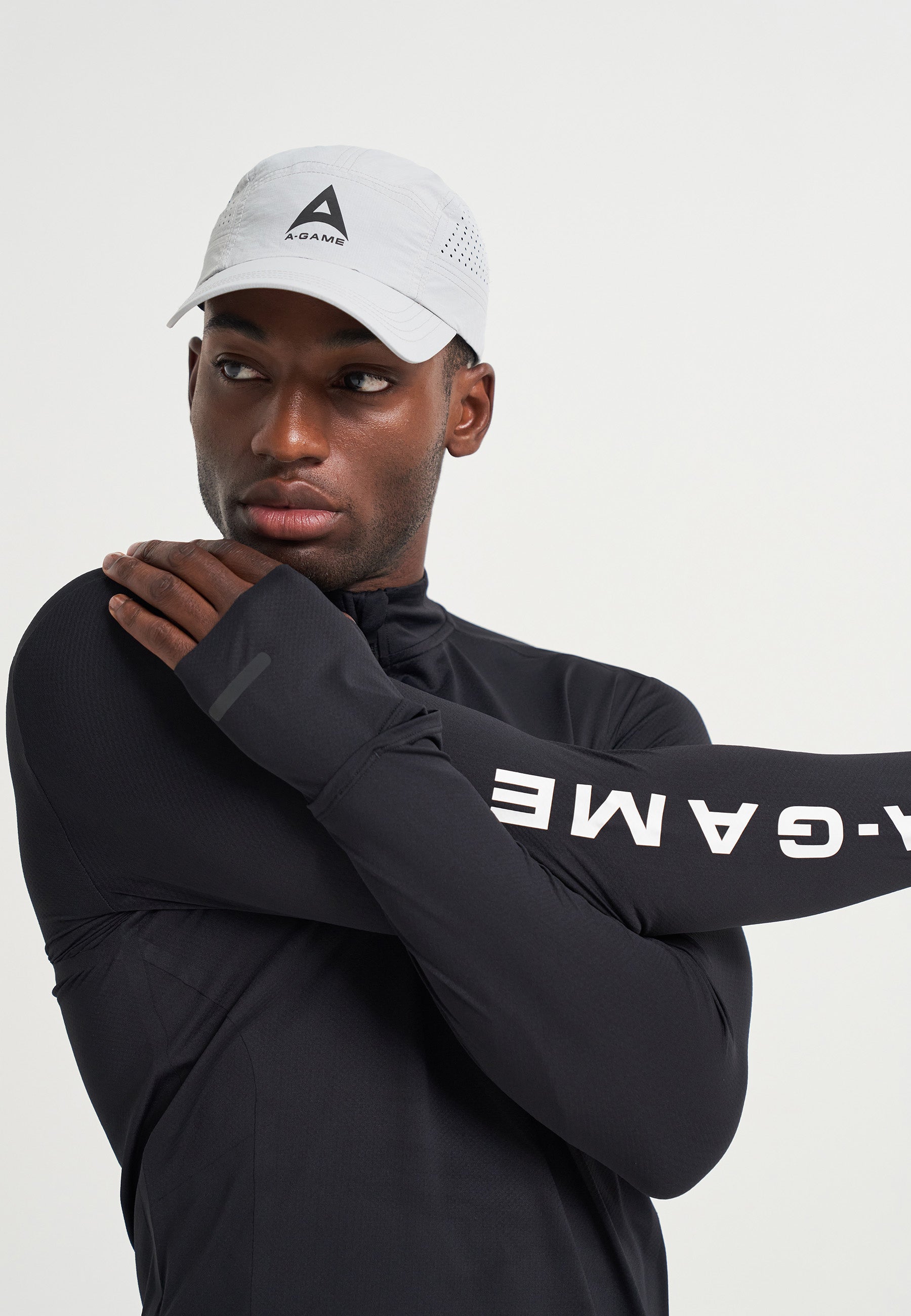 MENS A-GAME PERFORMANCE LONG SLEEVE TRAINING TOP - BLACK