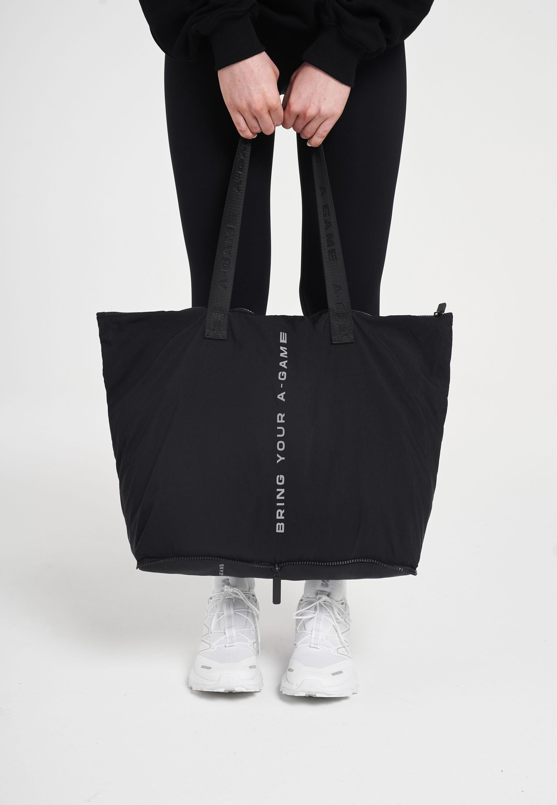 A-GAME PACKABLE TOTE - BLACK