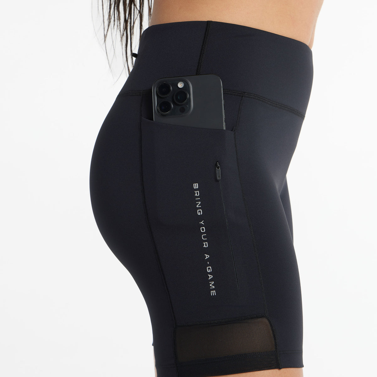 Women's Reflective Running Shorts - Black