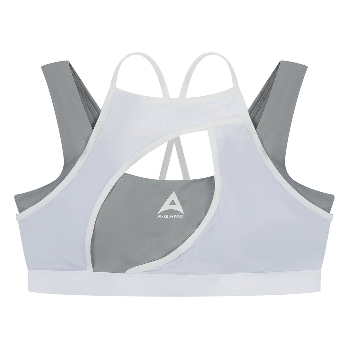 Women's Layered Sports Bra - White/Grey