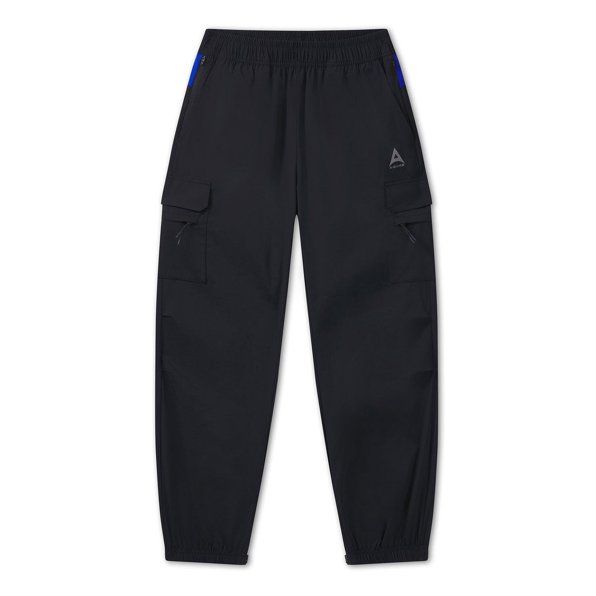 Men's Cargo Zip Pants - Black / Cobalt Blue