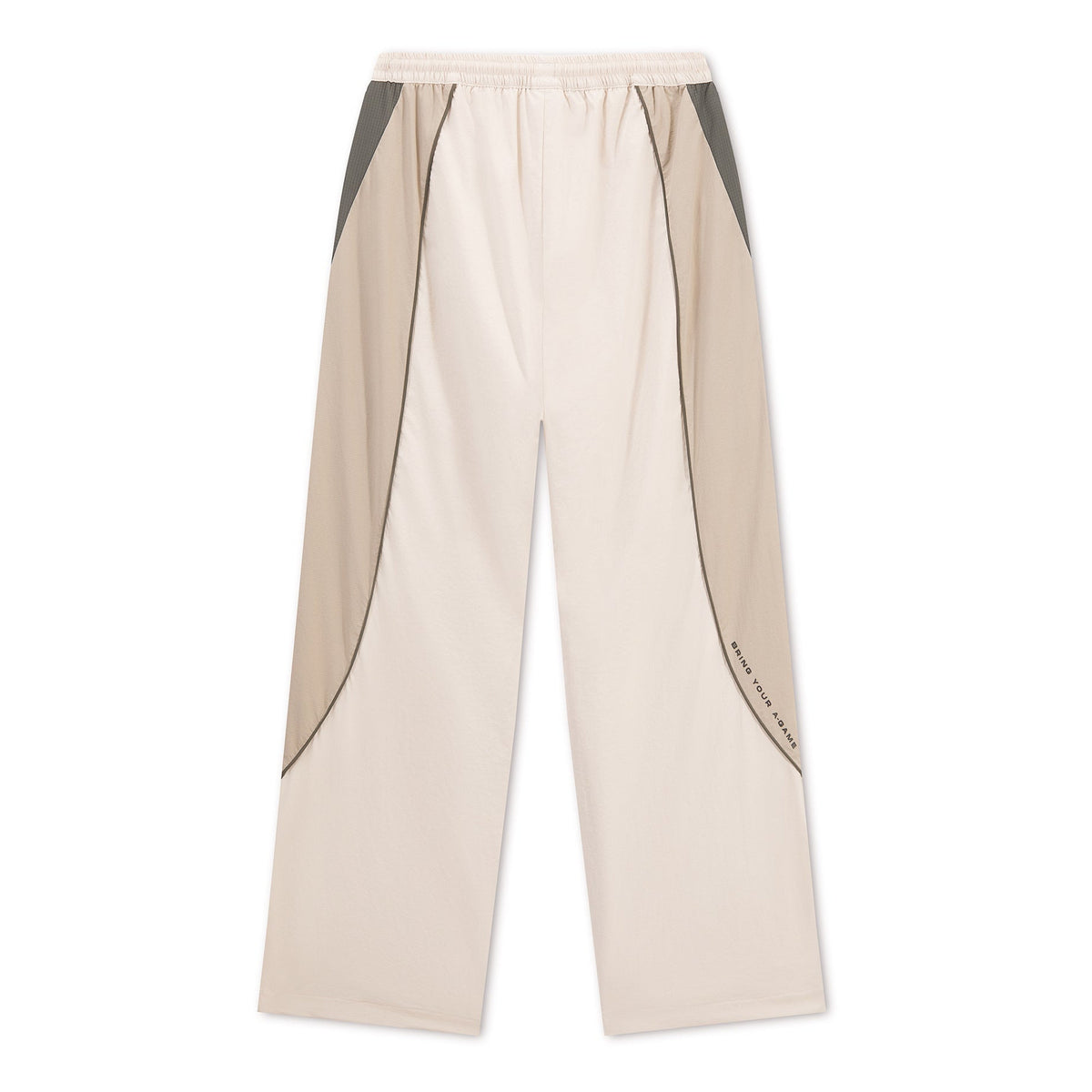 Men's Textured Track Pants - Beige / Mid Brown