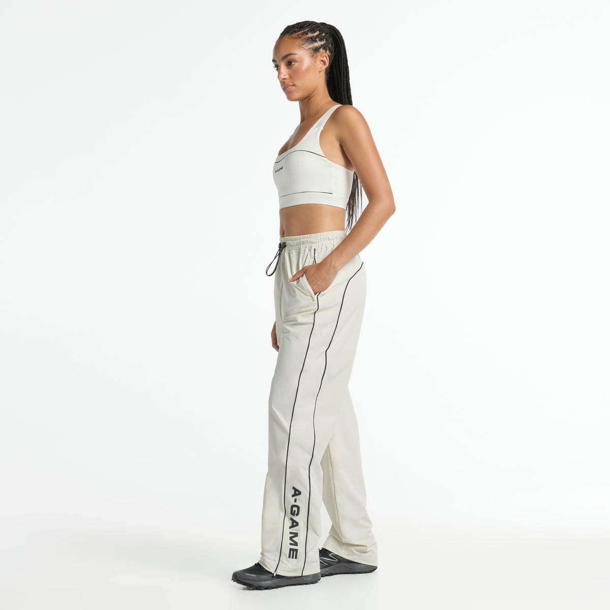 Women's Woven Joggers - Ecru