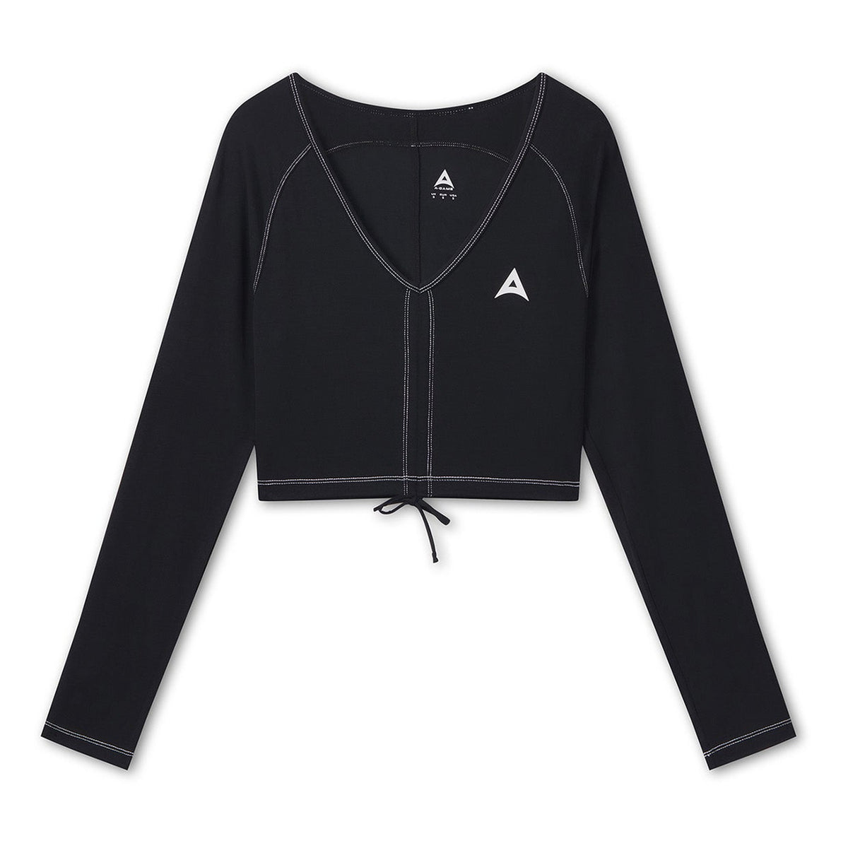 Women's Ruched Front Long Sleeve - Black