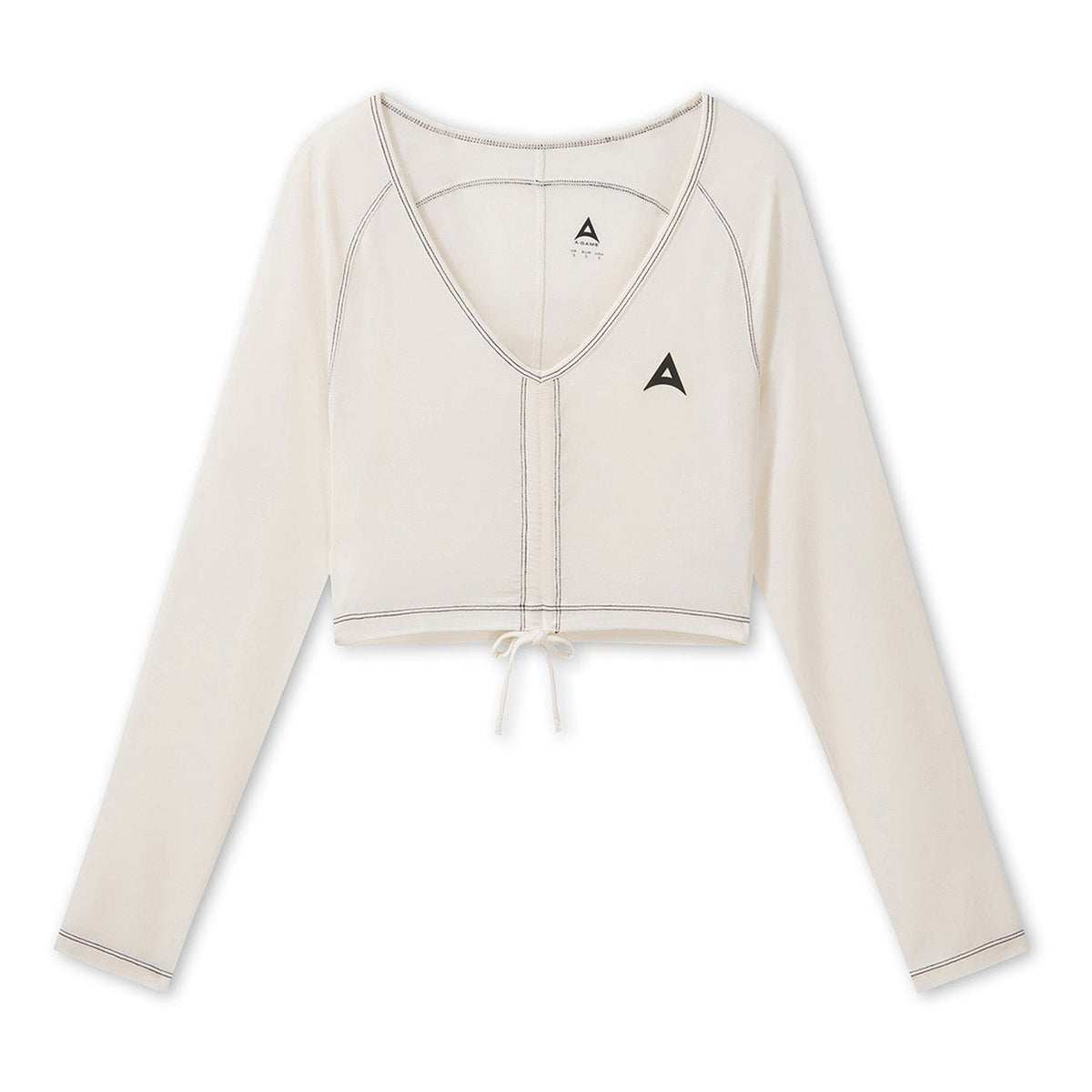 Women's Ruched Front Long Sleeve - Ecru