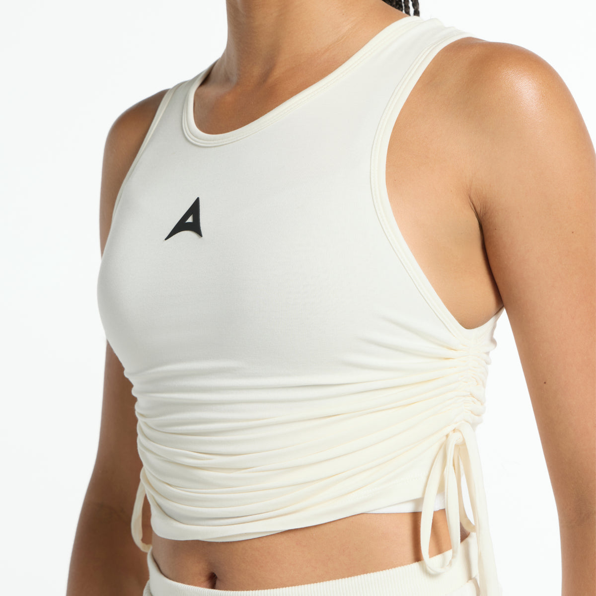 Women's Ruched Side Tank - Ecru