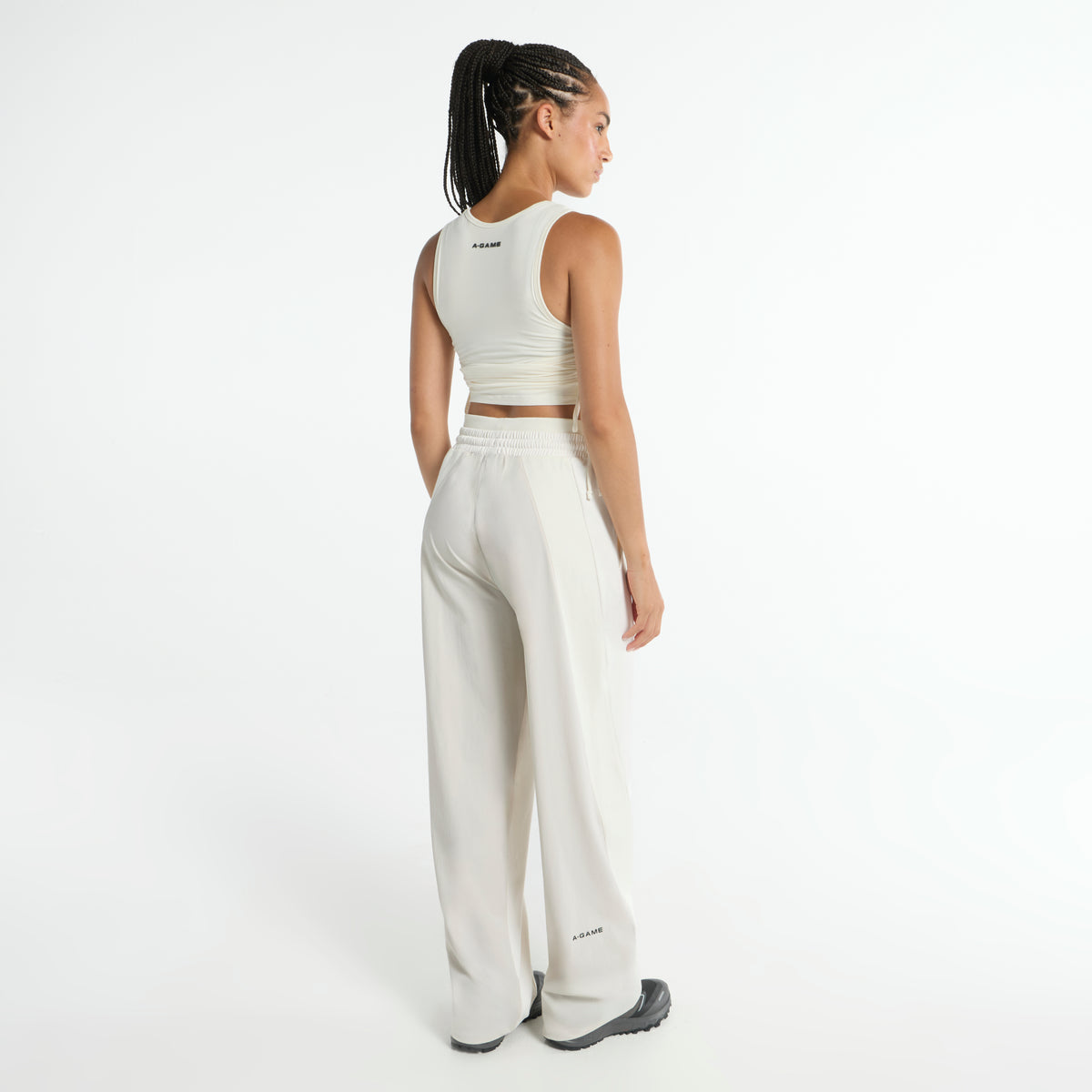 Women's Ruched Side Tank - Ecru