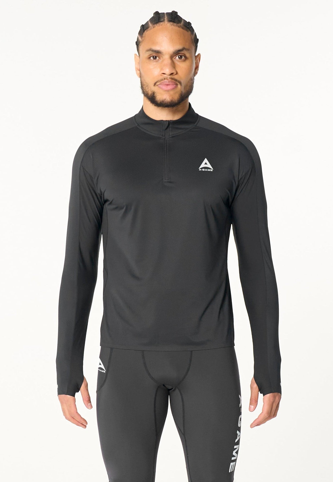 Men's Core Long Sleeve 1/4 Zip - Black