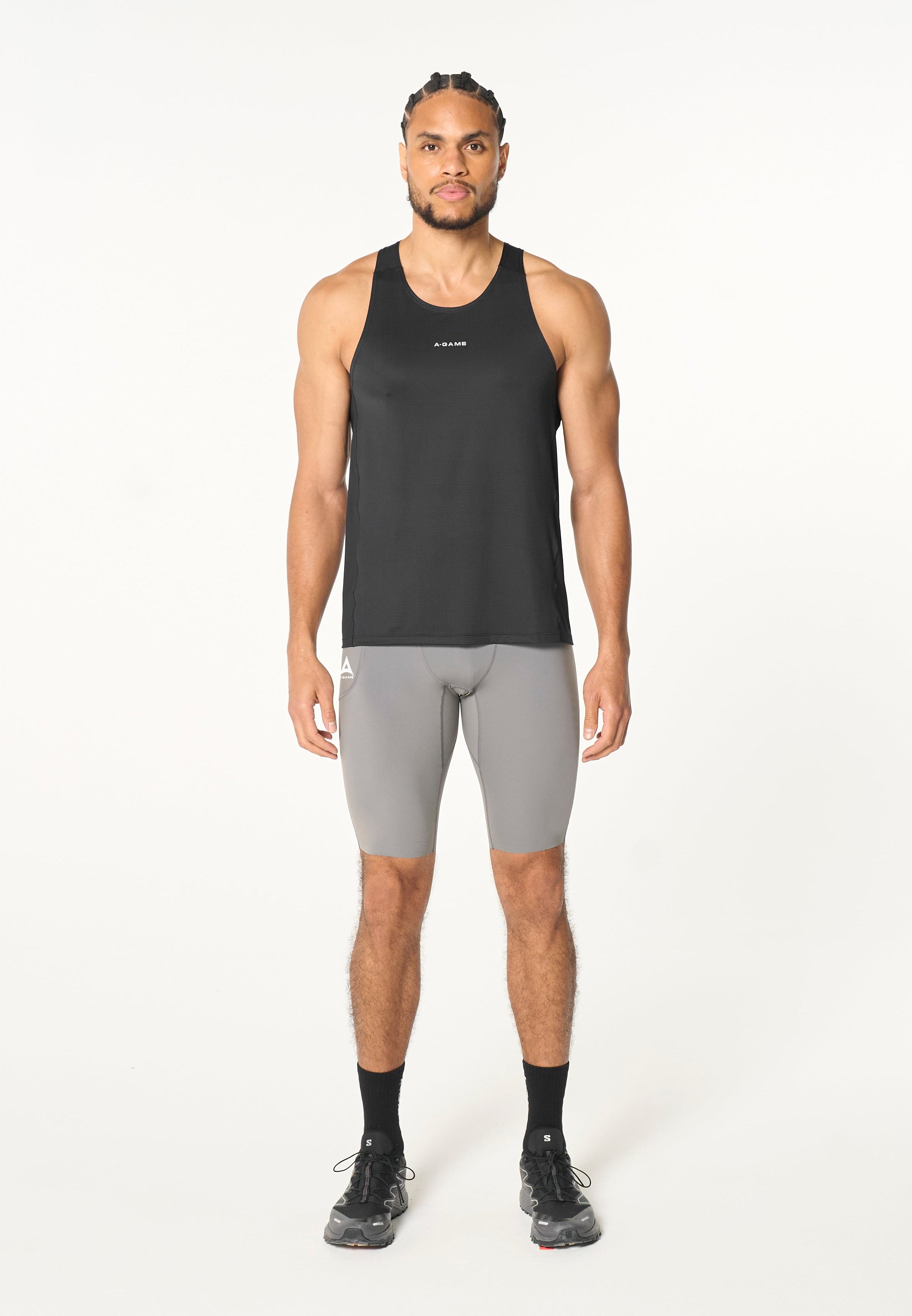 Men's Training Half Tight - Charcoal