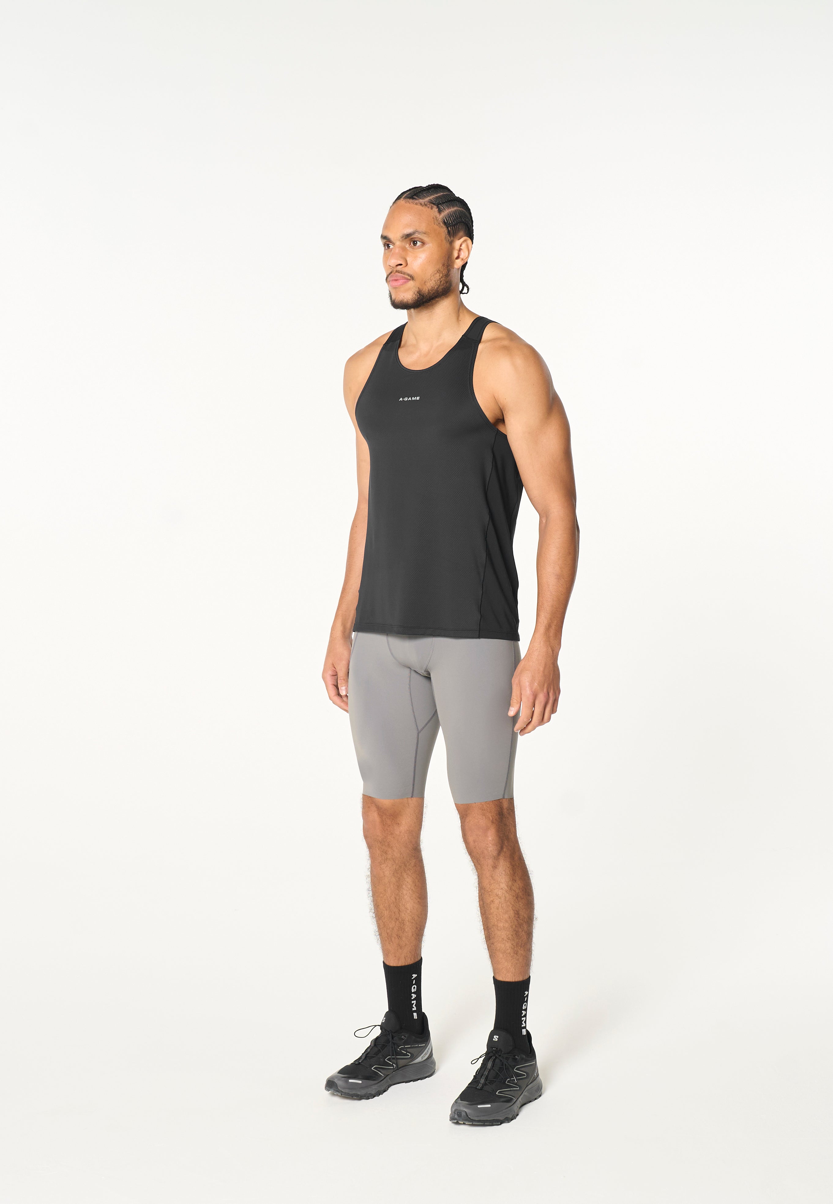 Men's Training Half Tight - Charcoal