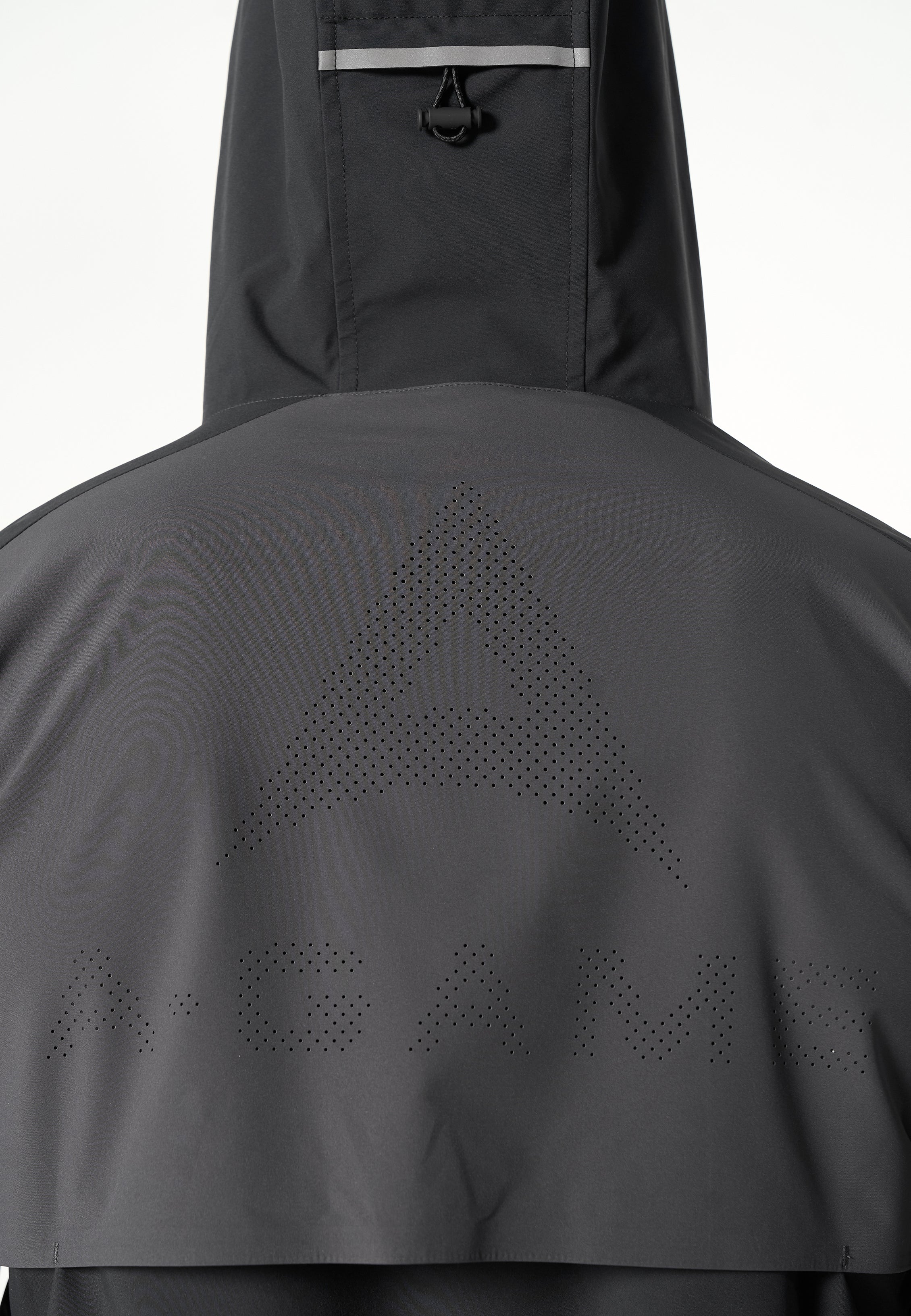 MENS PANELLED LIGHTWEIGHT JACKET - BLACK / DK CHARCOAL