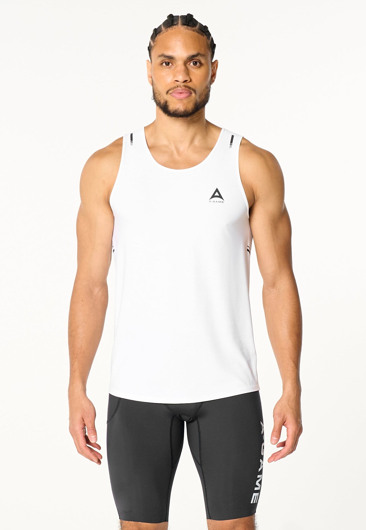 Men's Curved Hem Training Vest - White