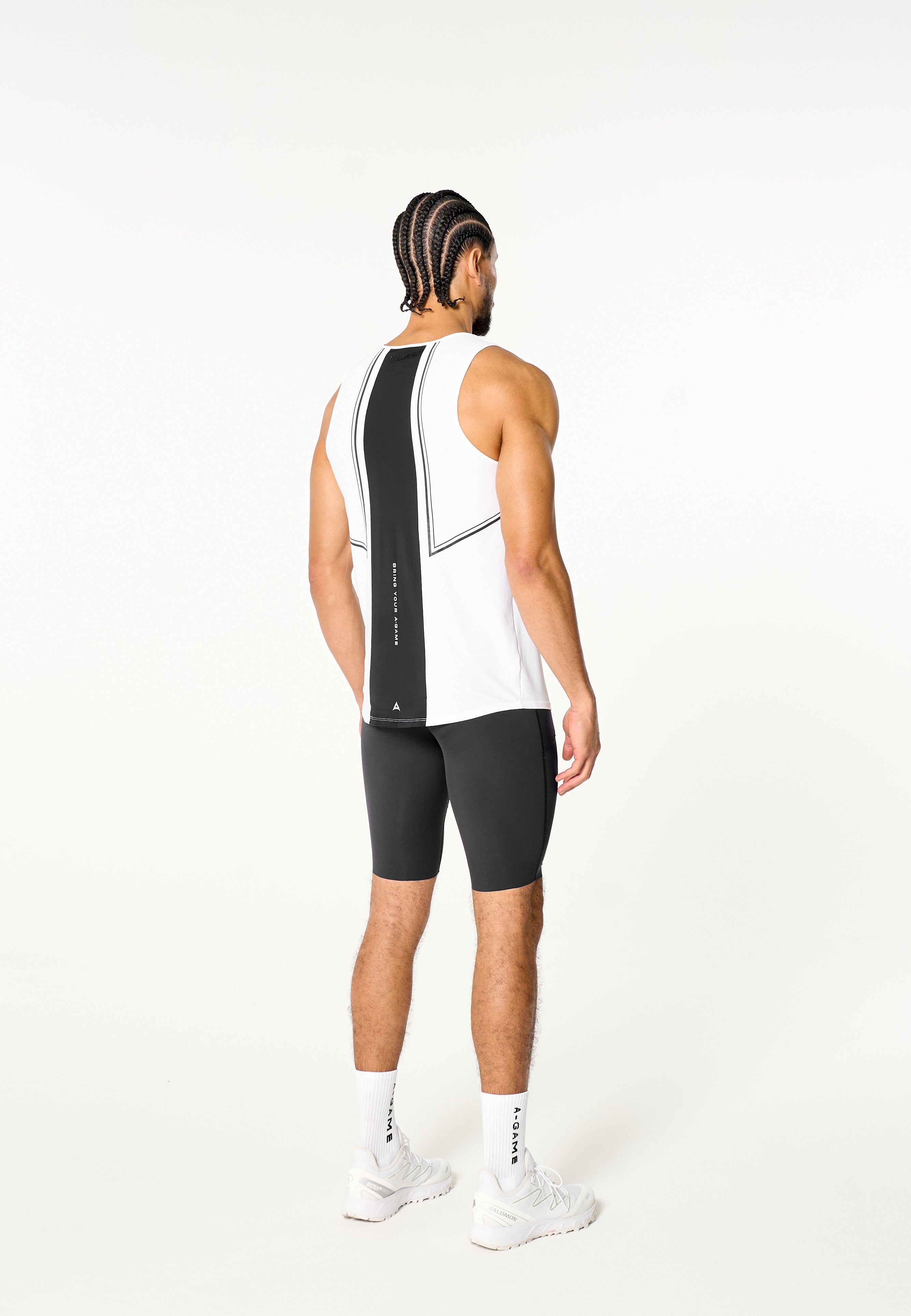 Men's Curved Hem Training Vest - White