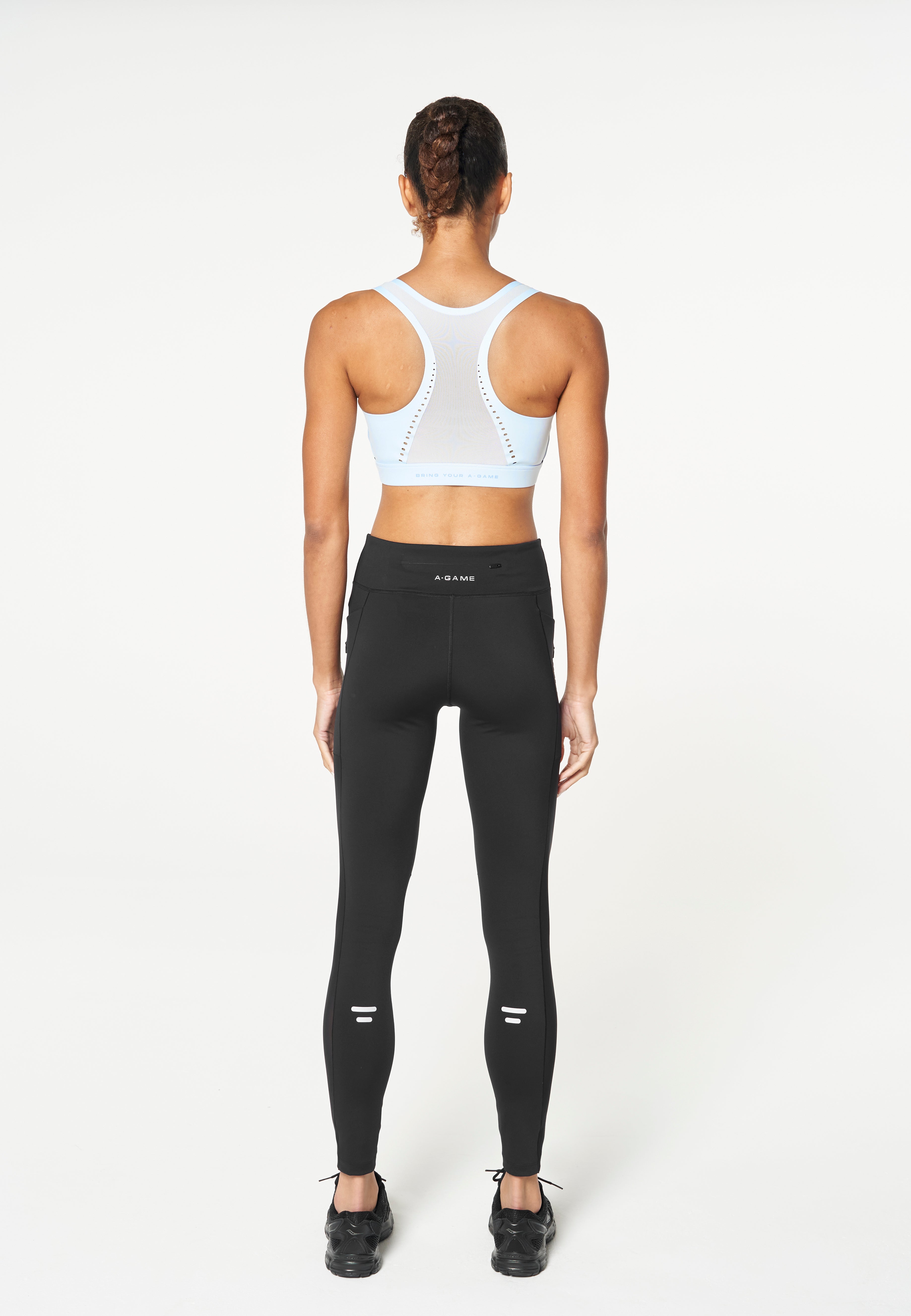 WOMENS LIGHT SUPPORT WORKOUT SPORTS BRAS - PALE BLUE