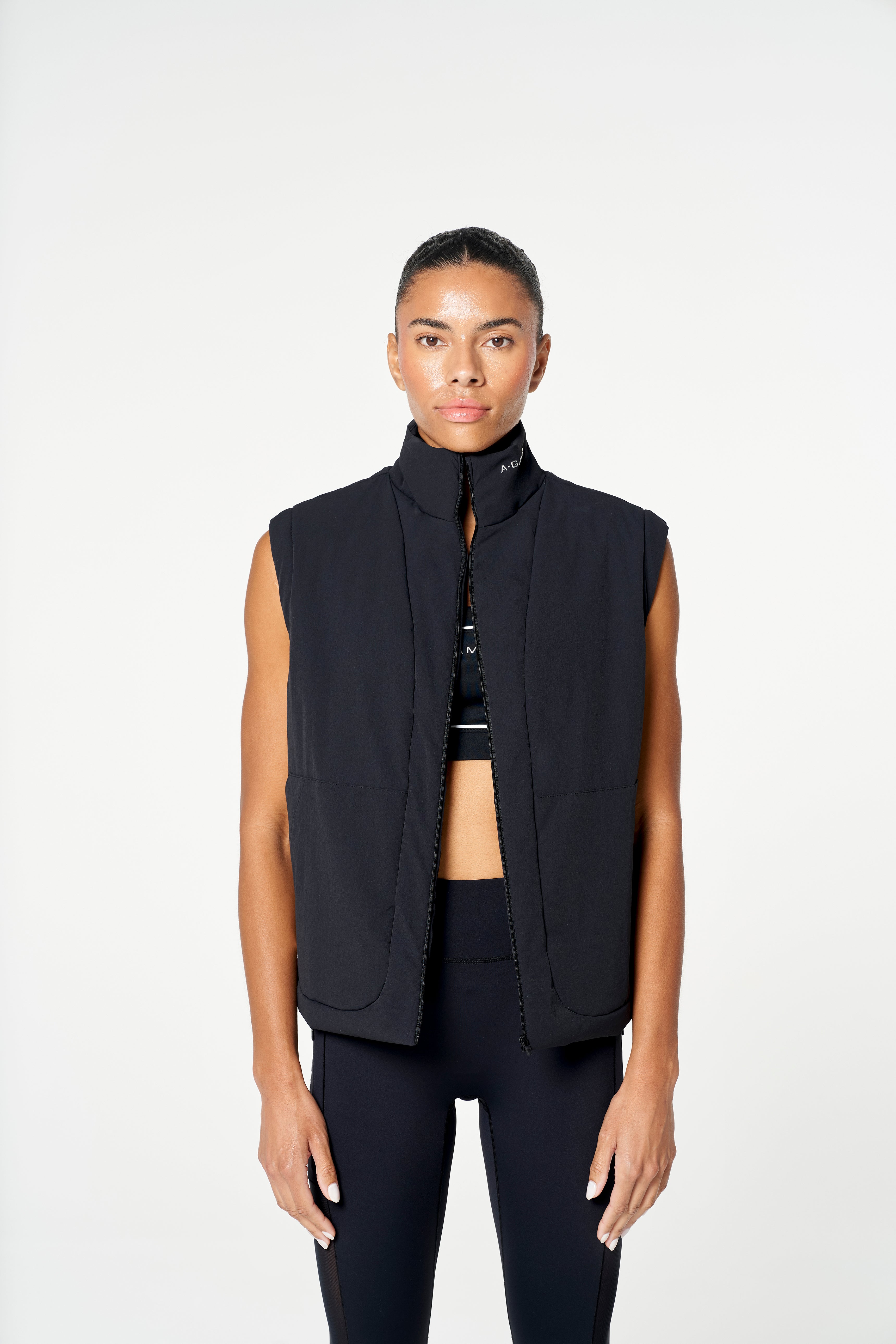 WOMENS LIGHT WEIGHT PADDED JACKET - BLACK