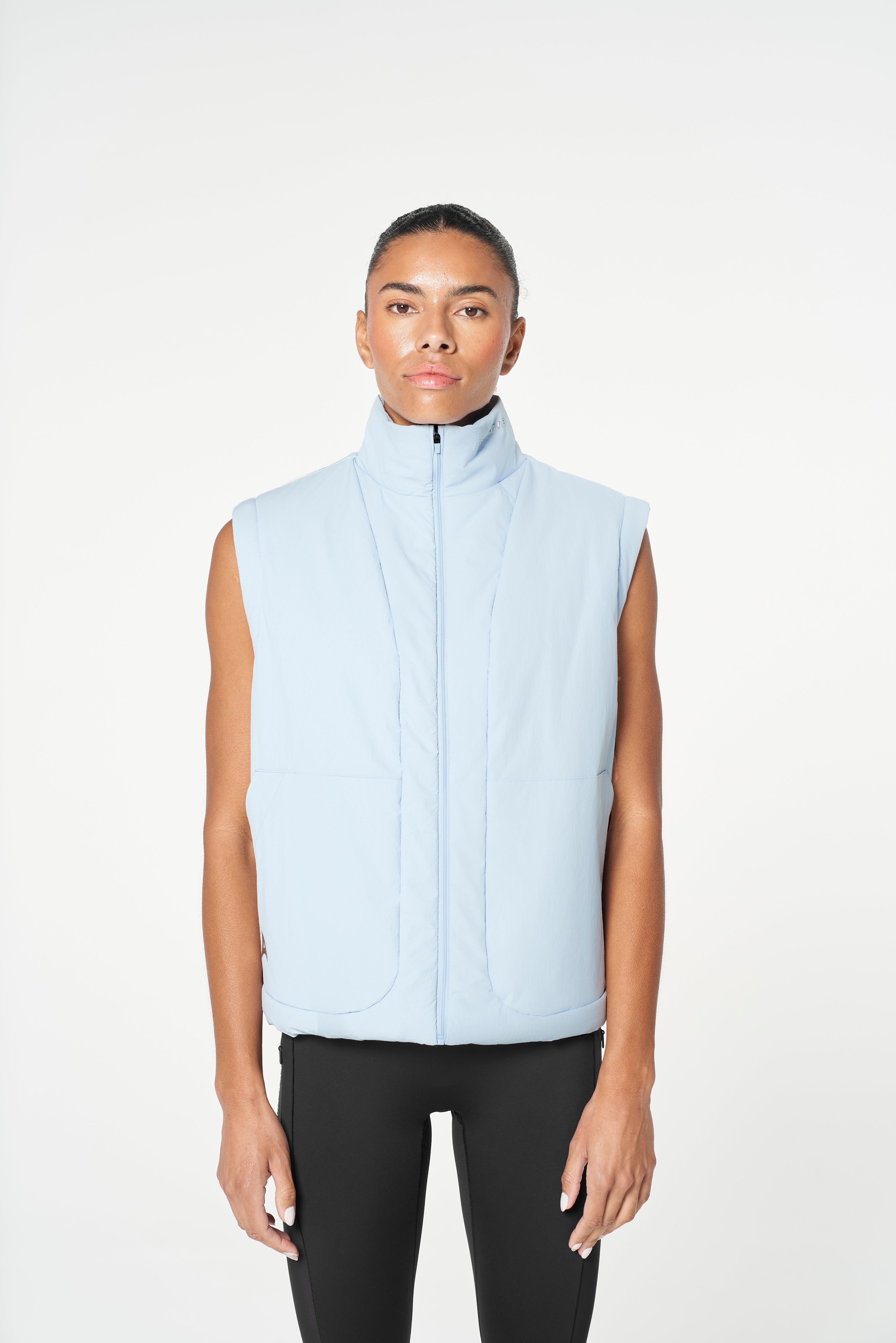 WOMENS LIGHT WEIGHT PADDED JACKET - PALE BLUE