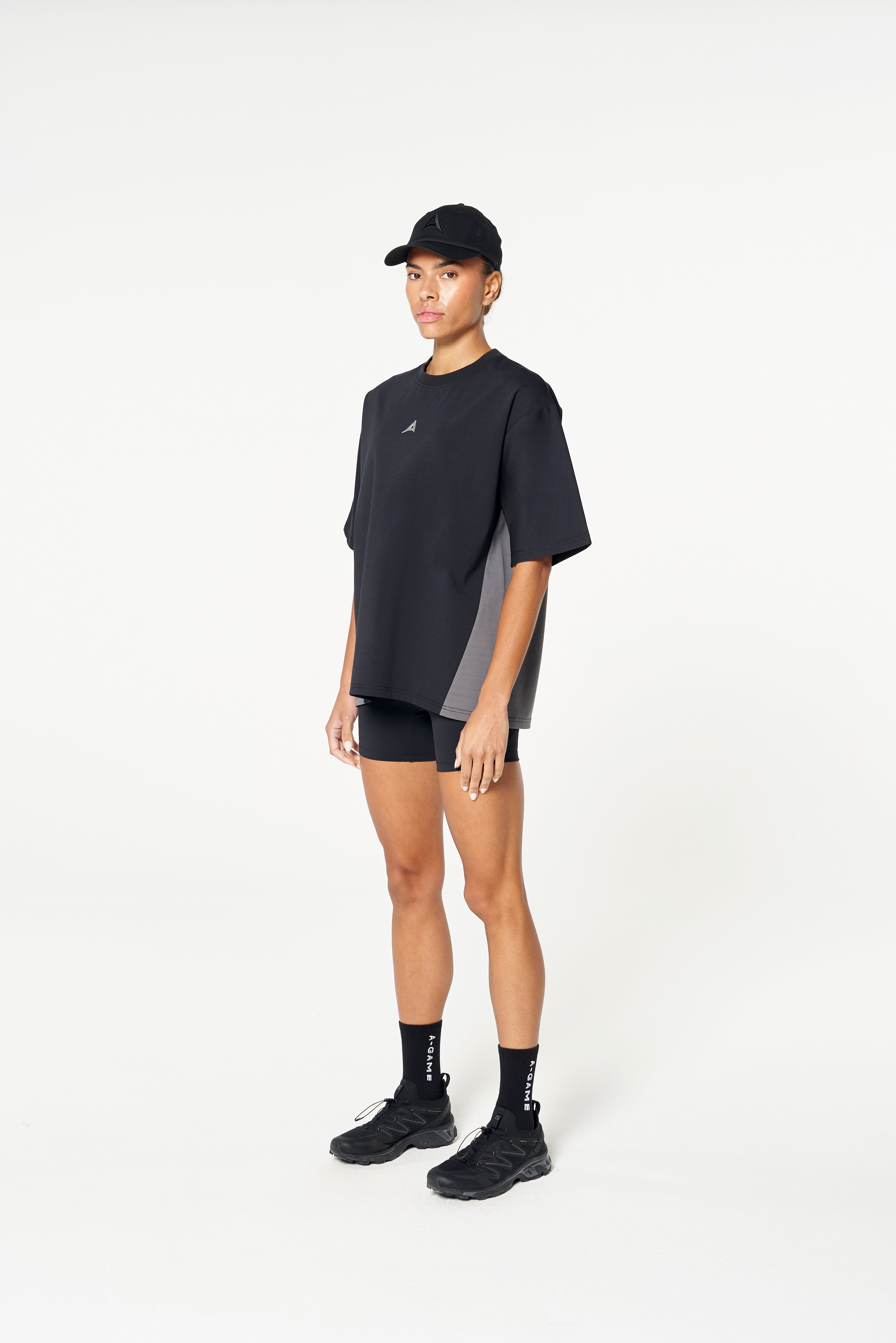 WOMENS LIFEWEAR OVERSIZED T-SHIRT - BLACK