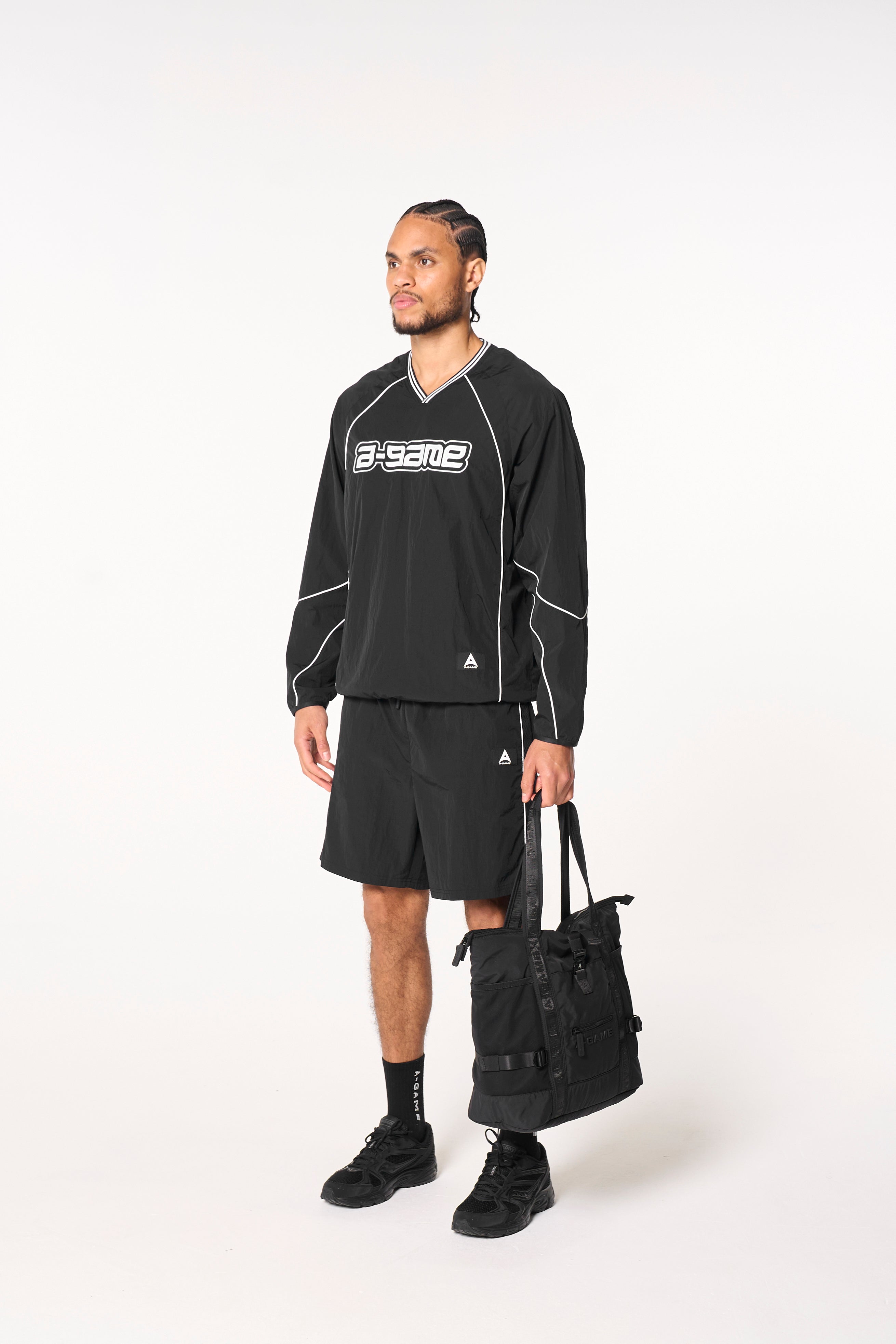 Men's Woven Tech Top - Black