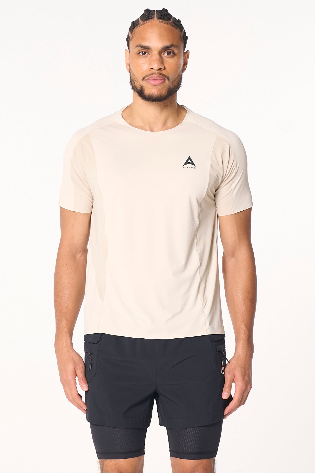 Men's Mesh Performance T-Shirt - Beige