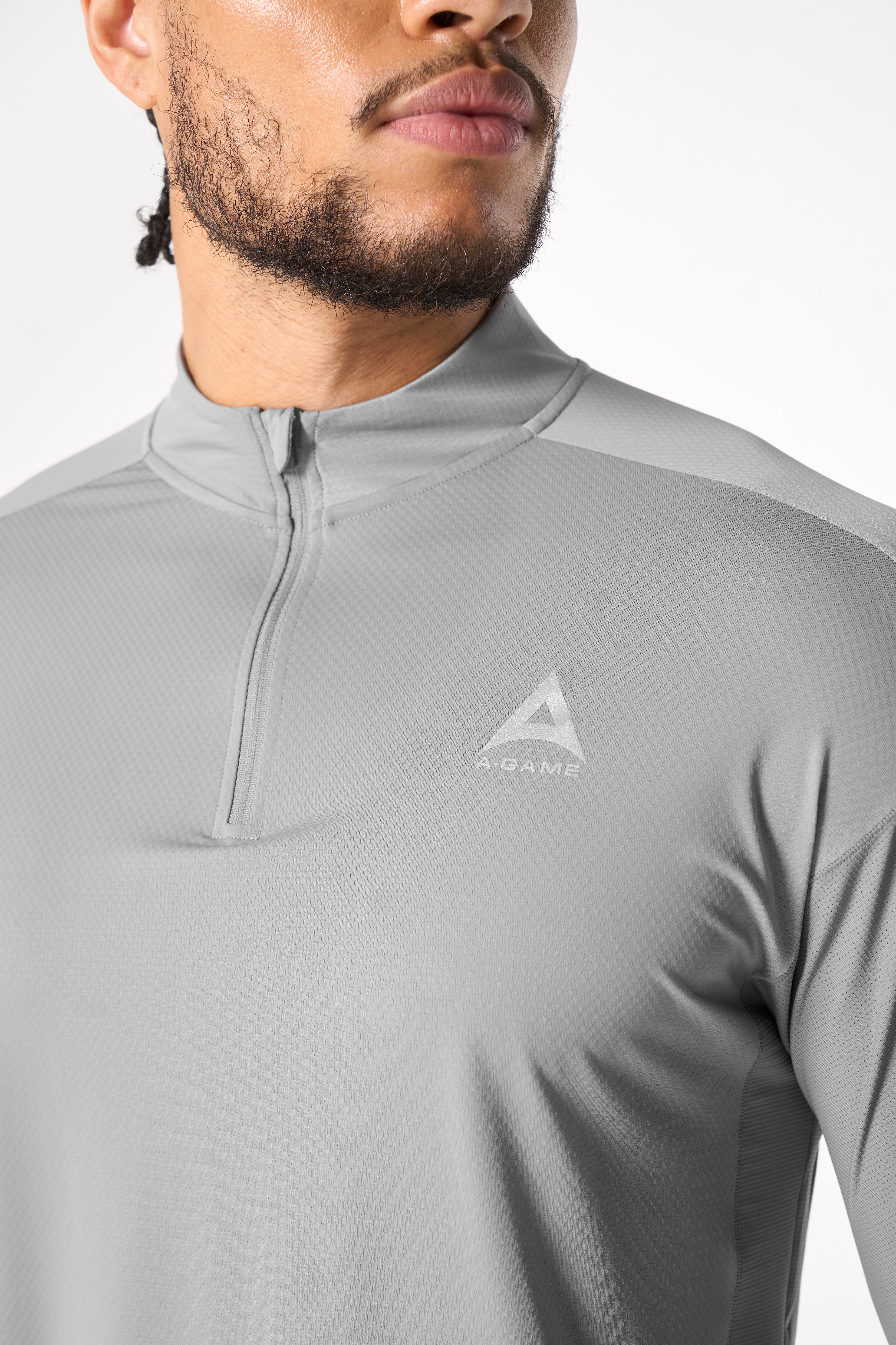 Men's Core Long Sleeve 1/4 Zip - Grey