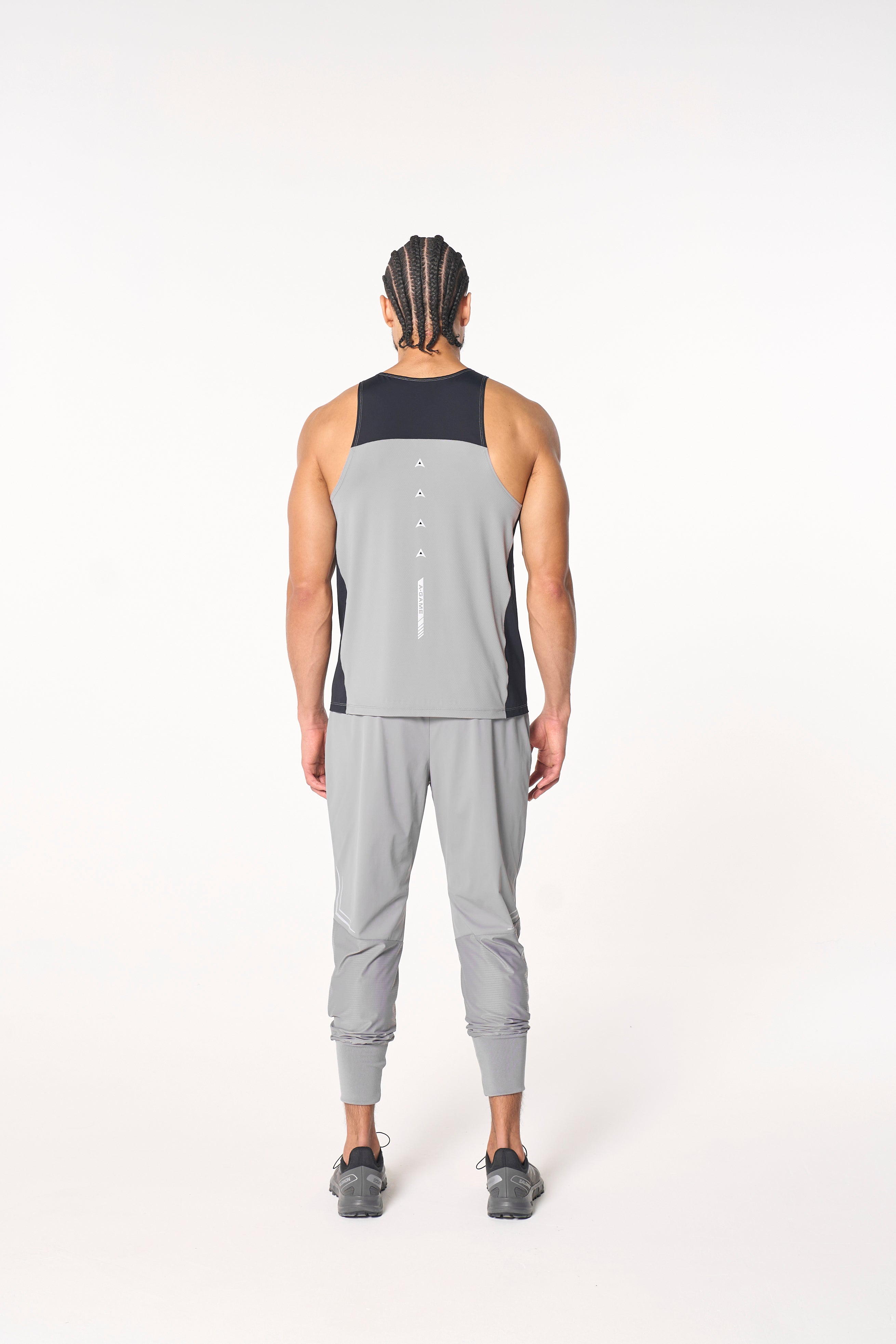 Men's Mesh Panel Vest - Grey / Black
