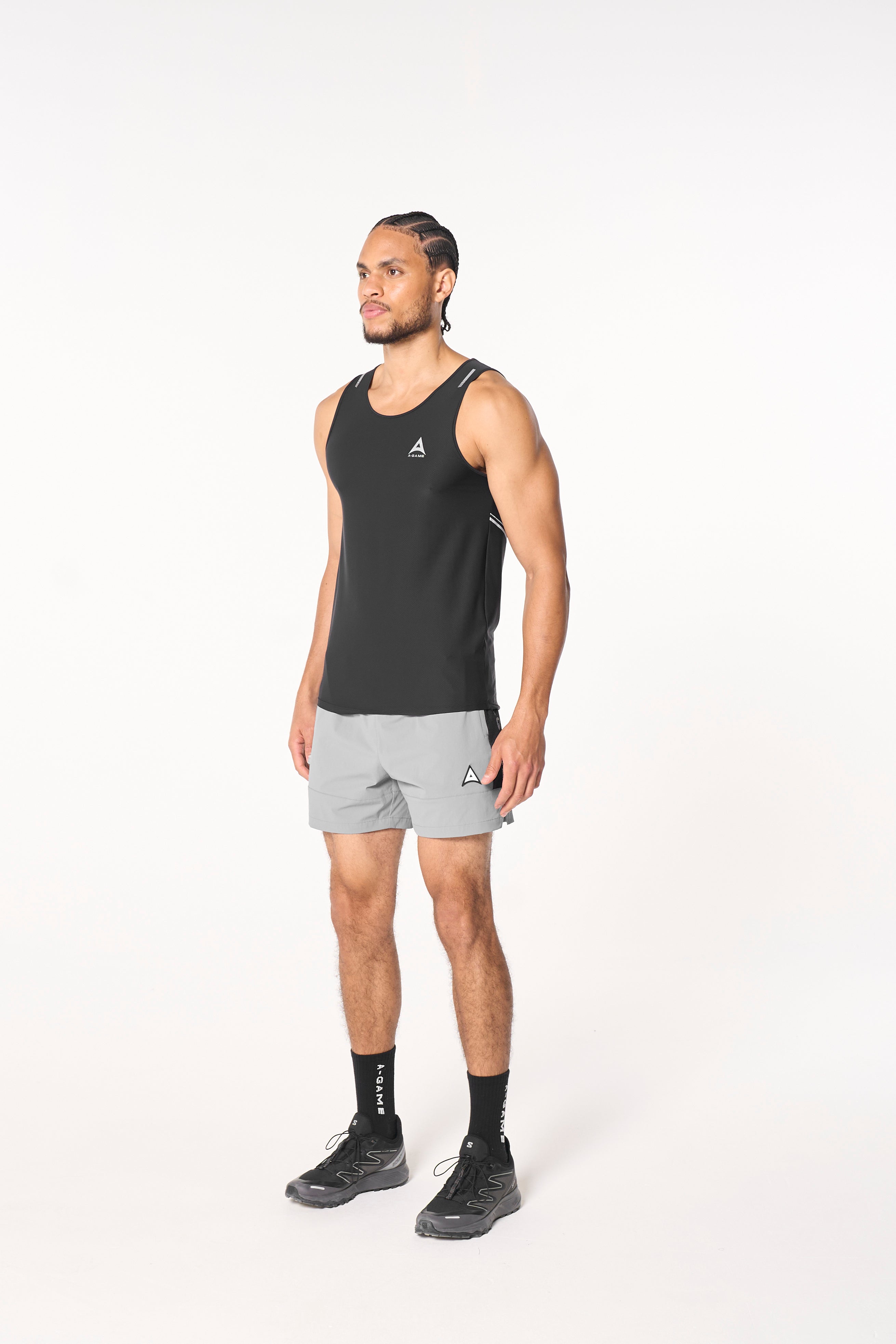 Men's Curved Hem Training Vest - Black