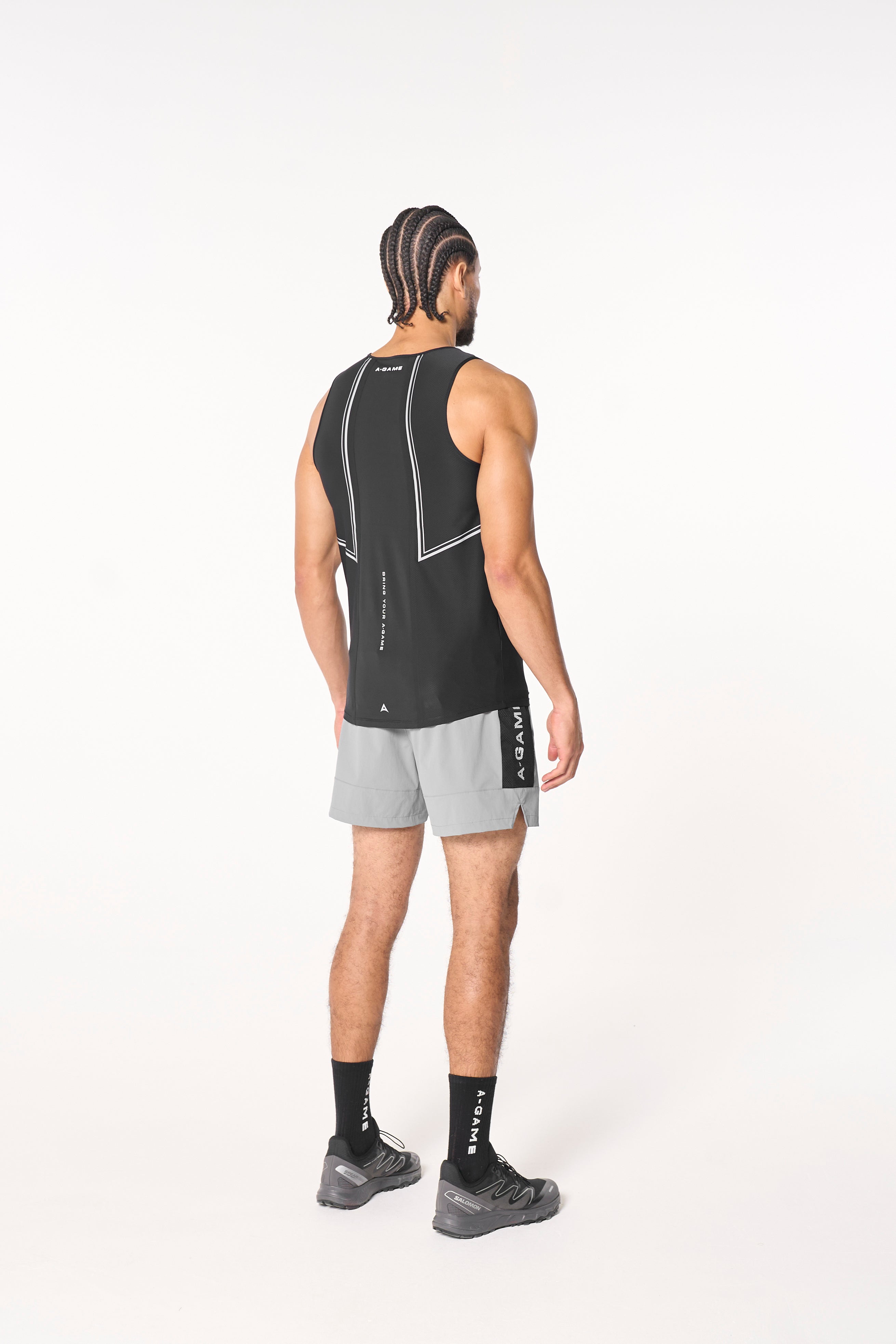 Men's Curved Hem Training Vest - Black