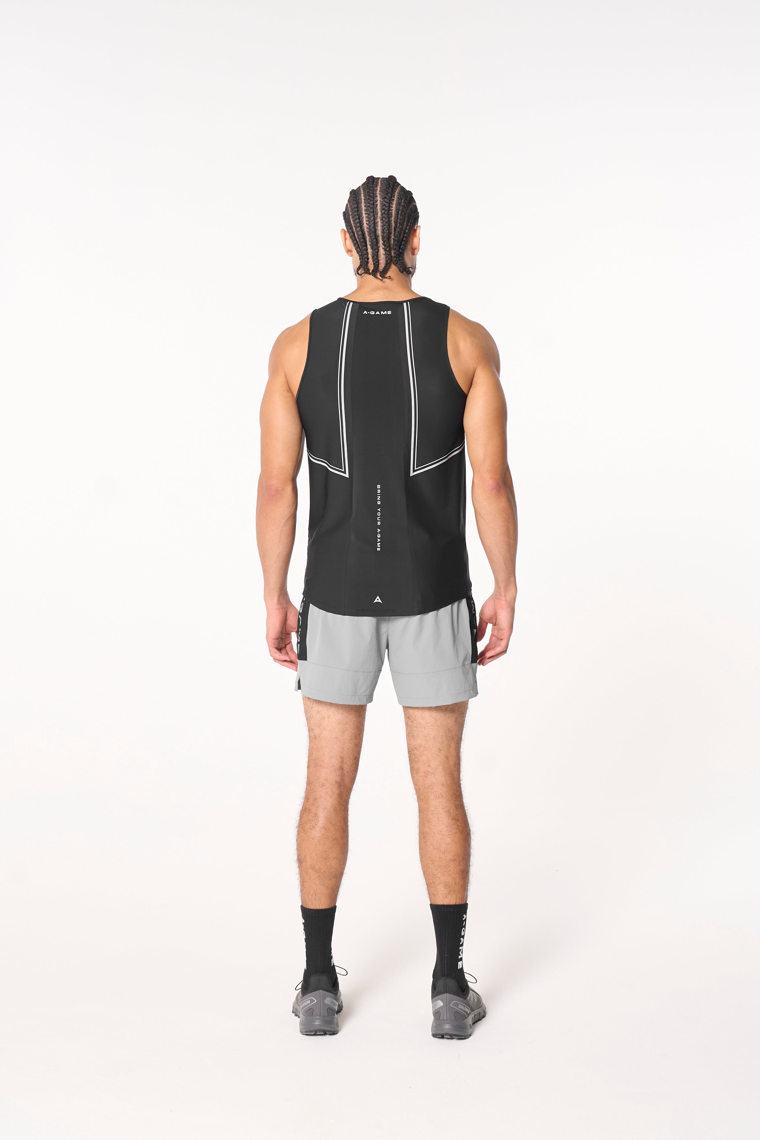 Men's Curved Hem Training Vest - Black