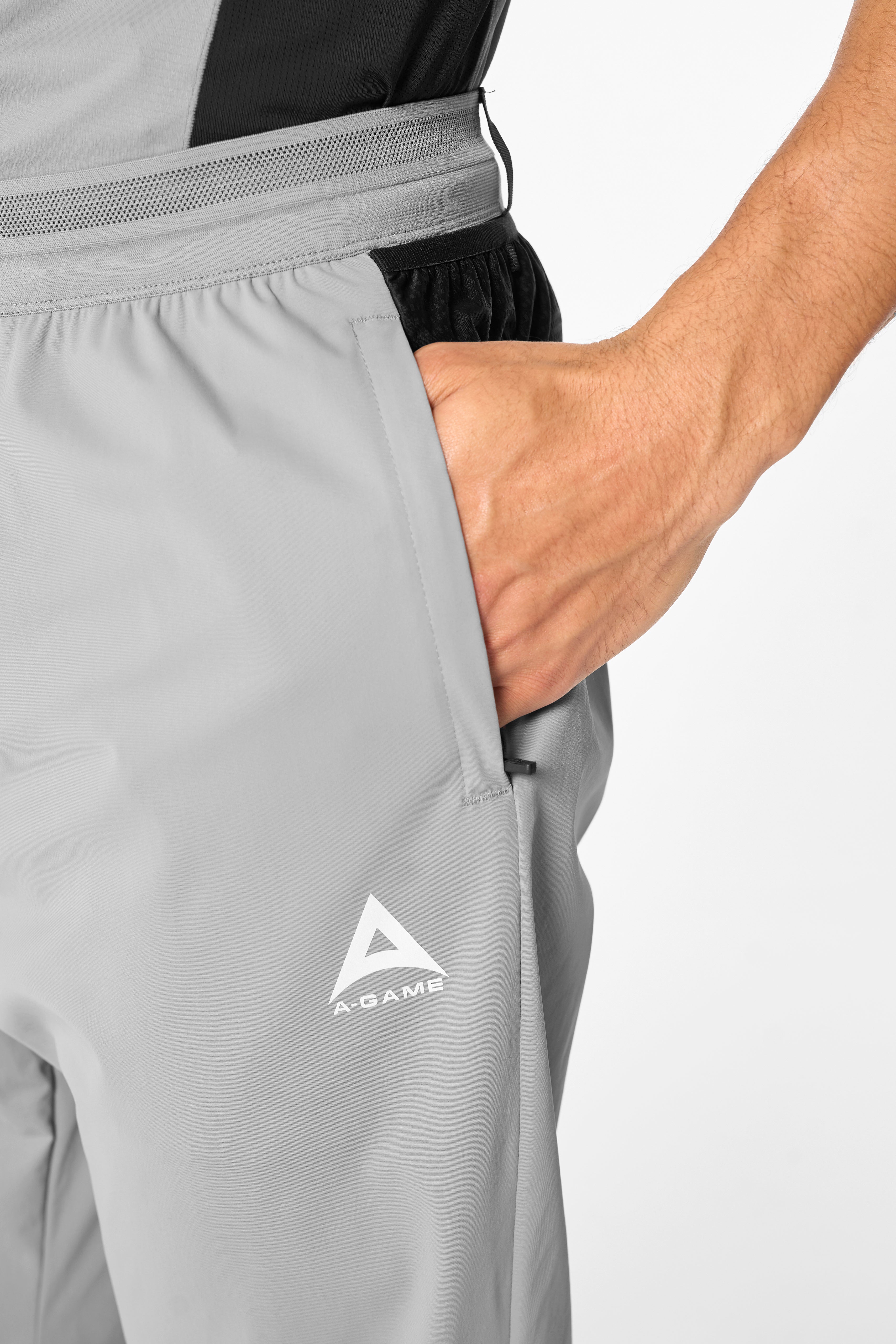 Men's Cuffed Training Pants - Grey / Black