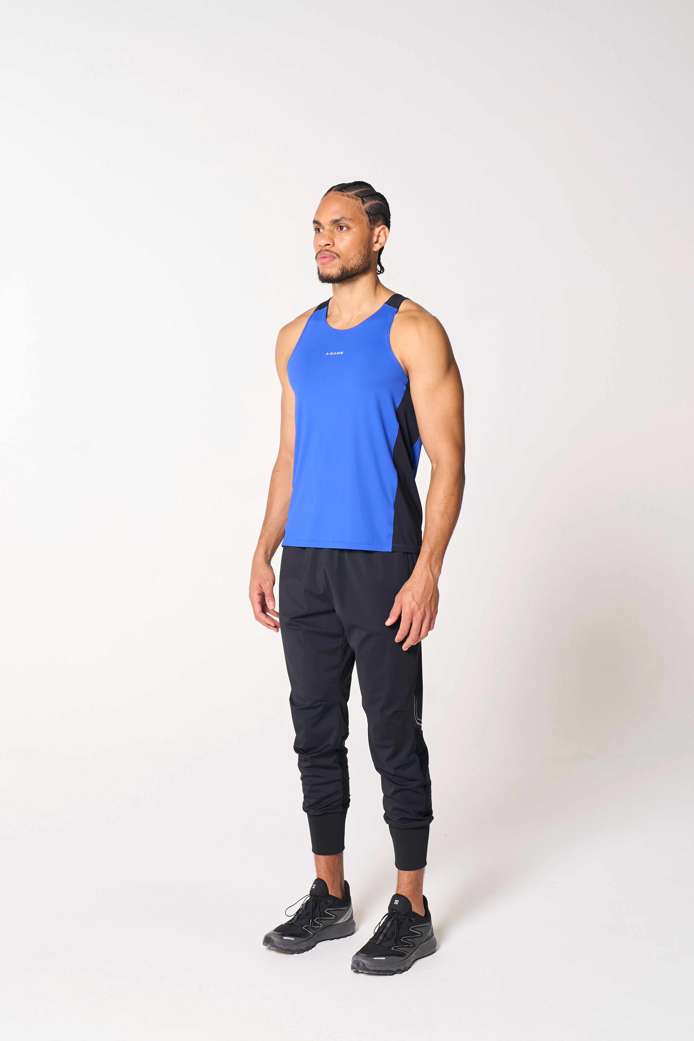 Men's Mesh Panel Vest - Cobalt Blue / Black