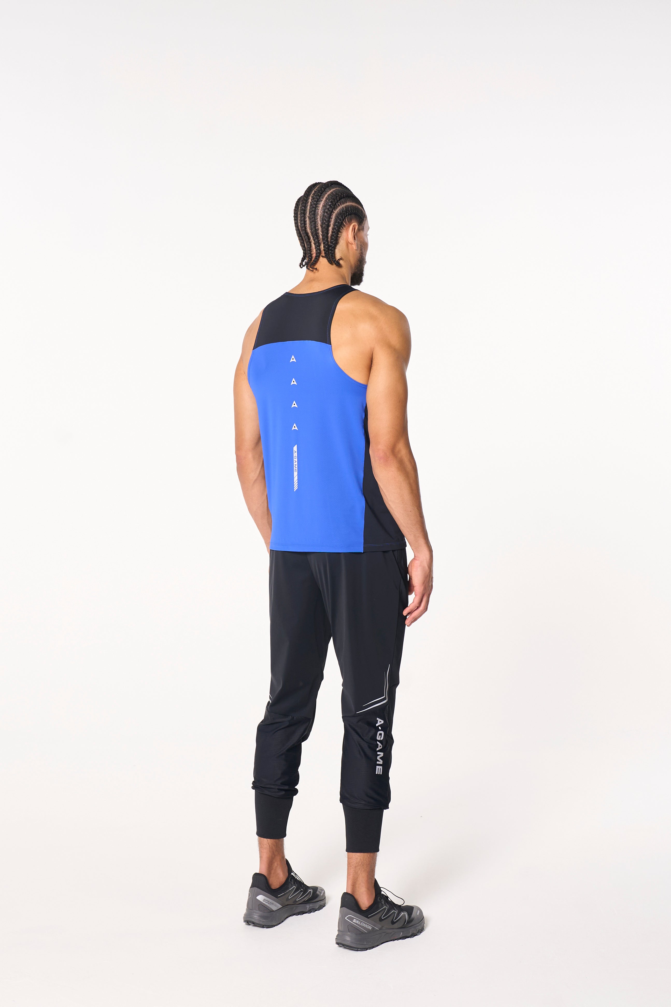 Men's Mesh Panel Vest - Cobalt Blue / Black