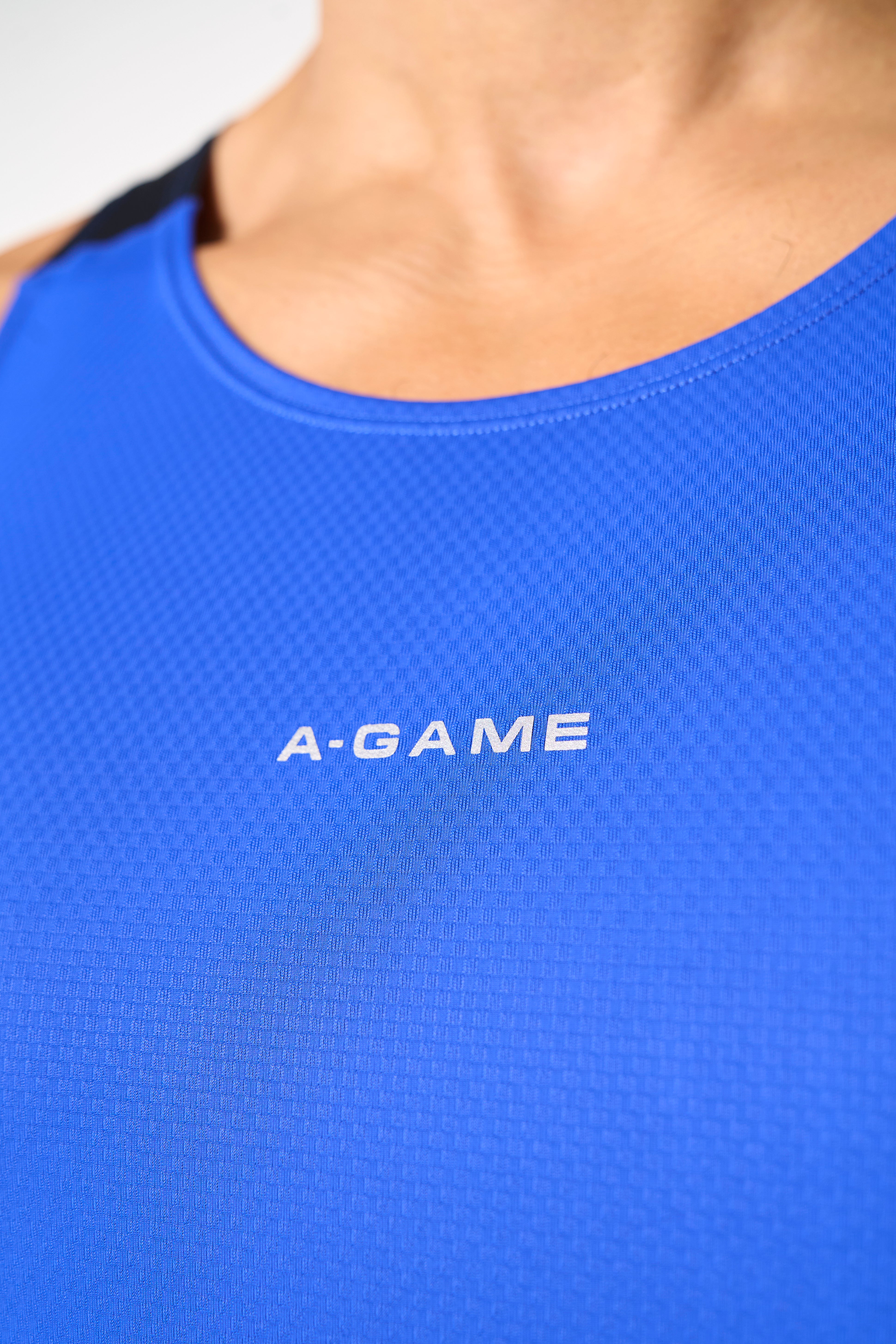 Men's Mesh Panel Vest - Cobalt Blue / Black