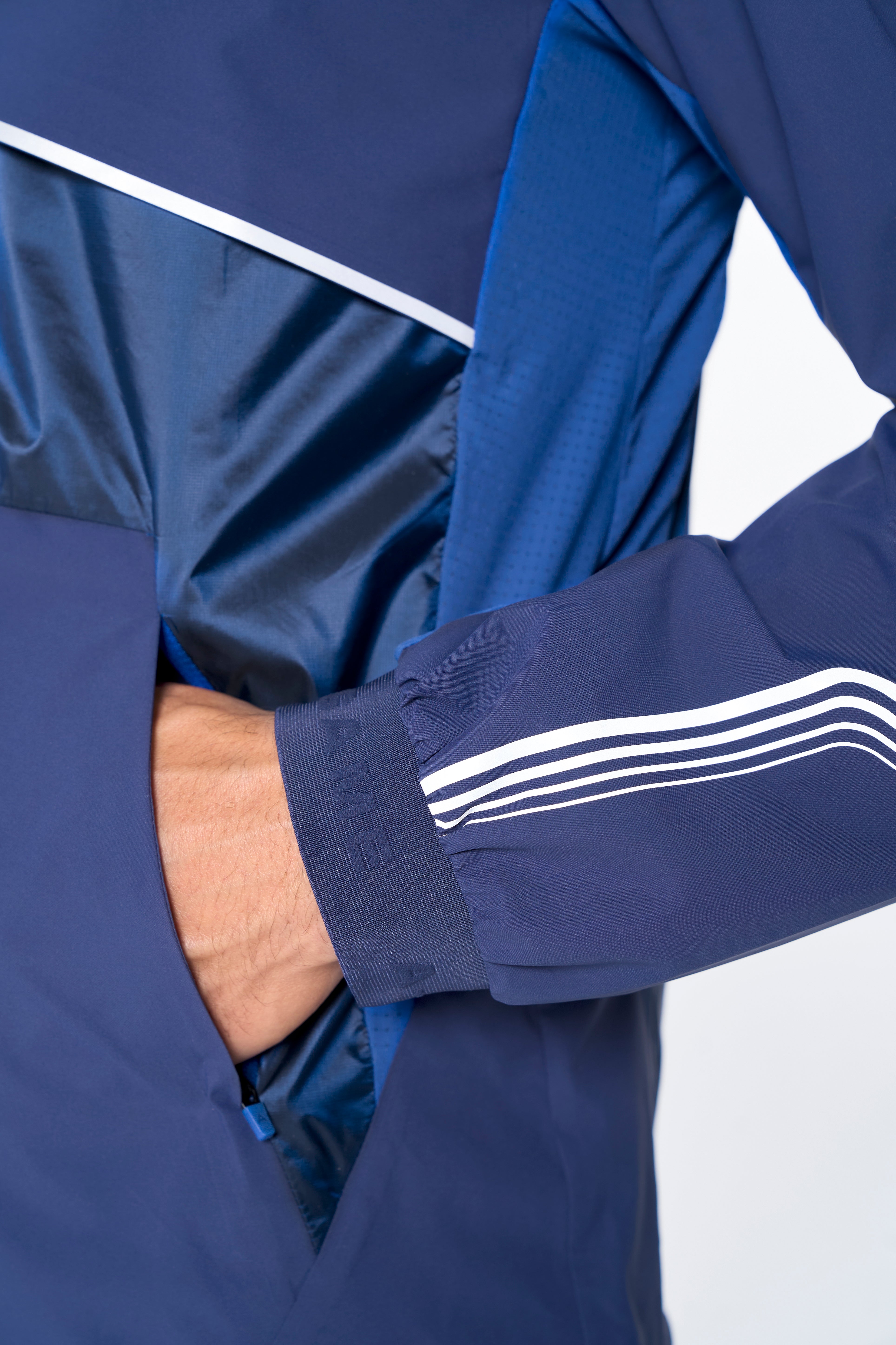 MENS LIGHTWEIGHT WINDBREAKER JACKET - NAVY / COBALT BLUE