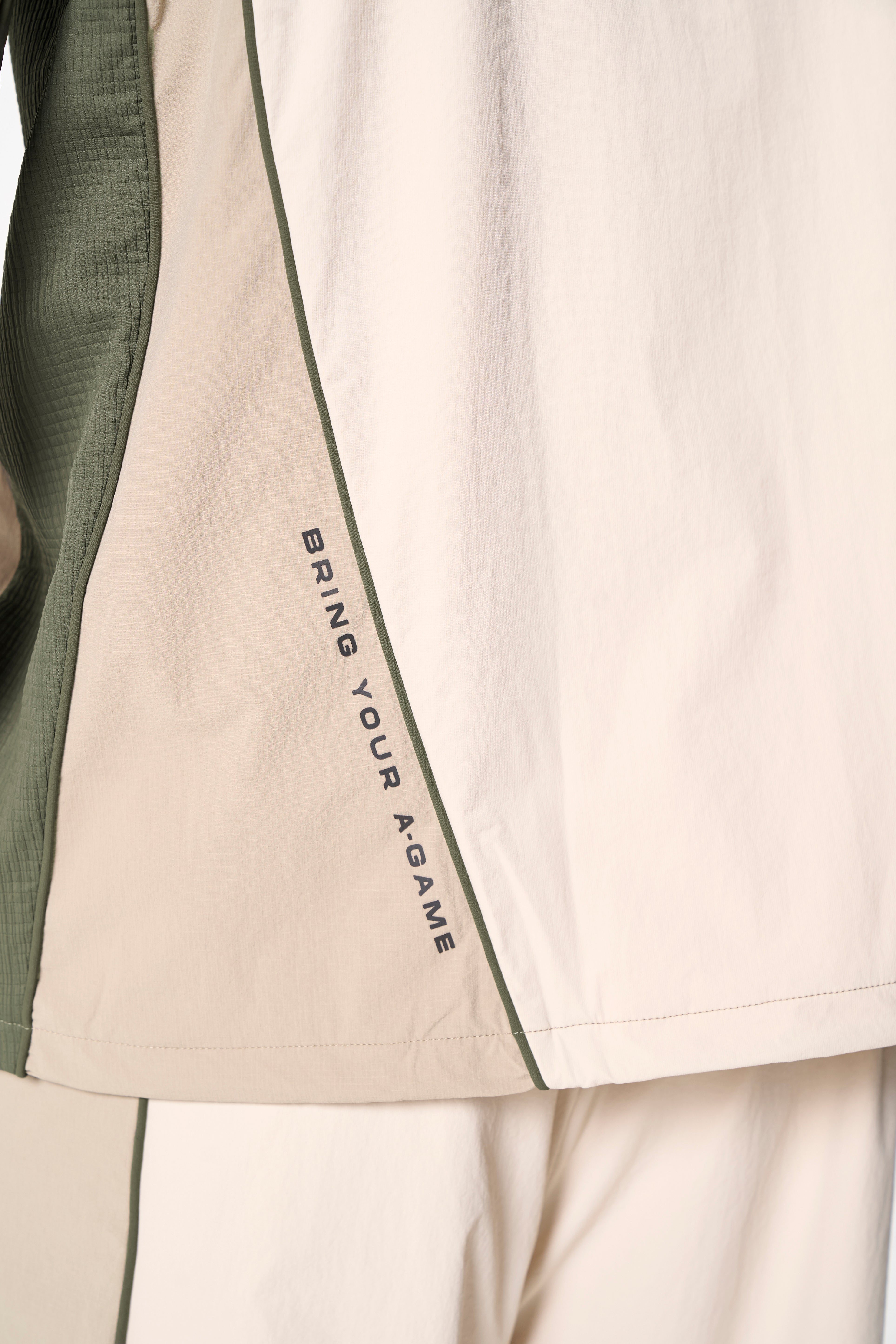 Men's Textured T-Shirt - Beige / Mid Brown