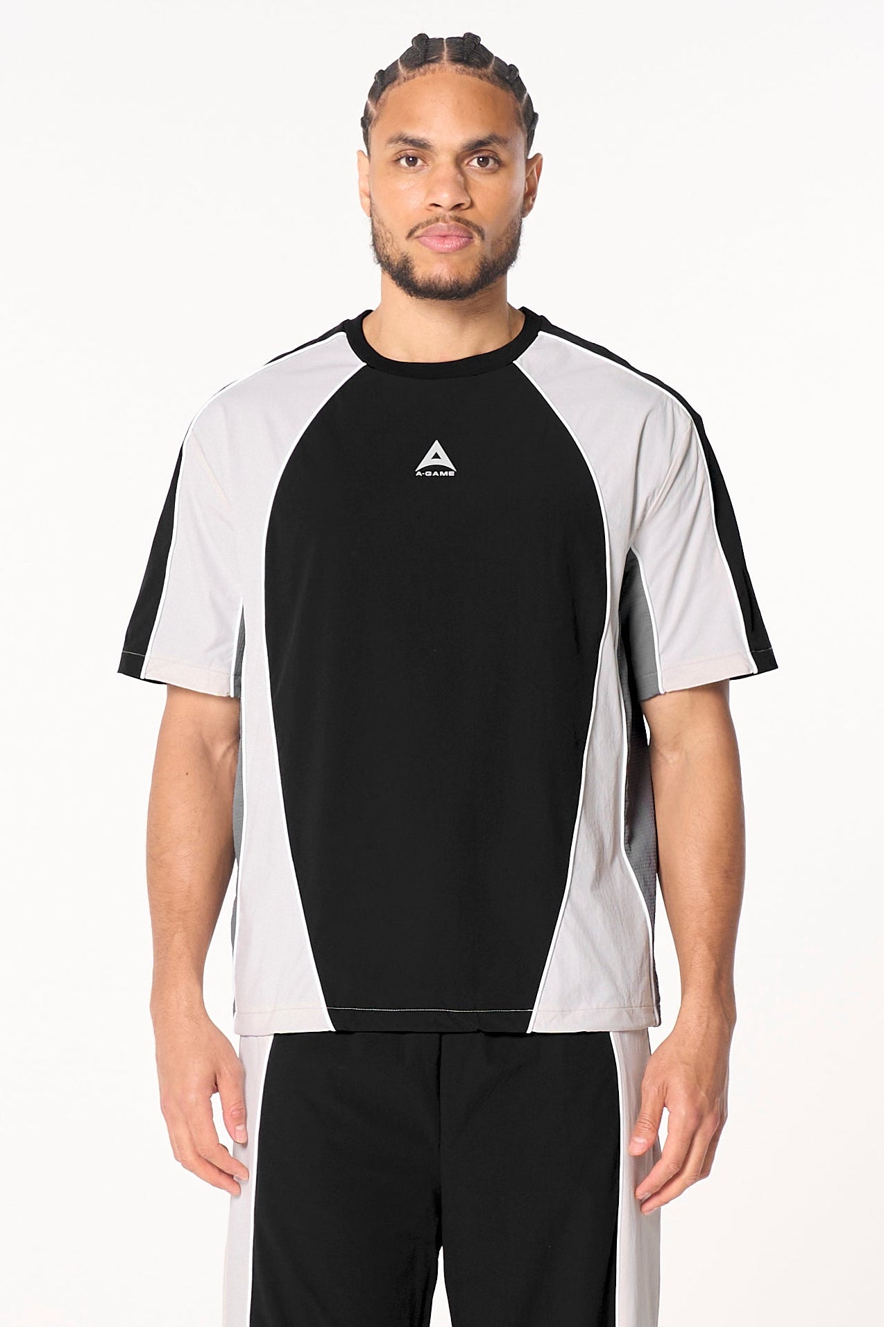 Men's Textured T-Shirt - Black / Light Grey