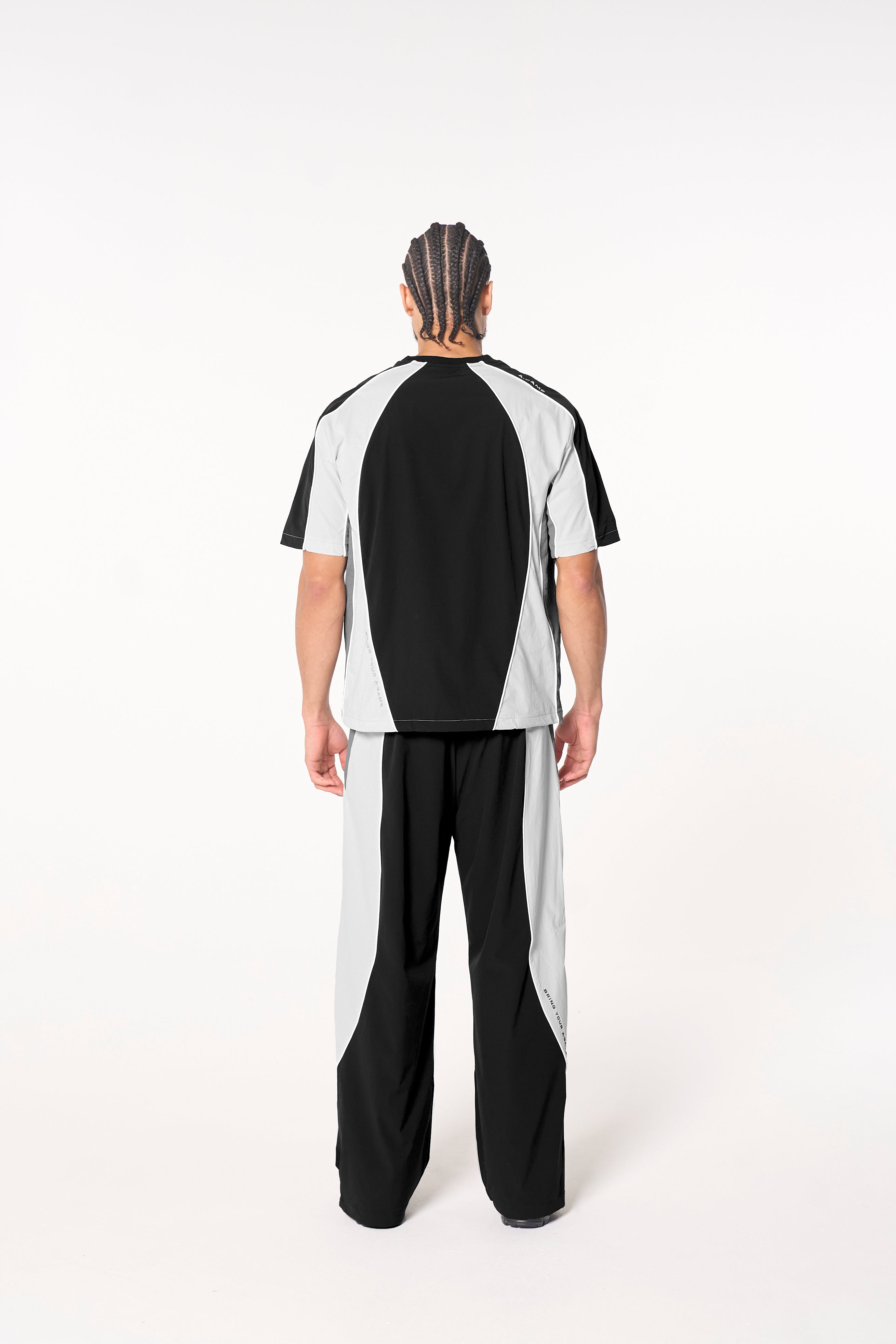 Men's Textured T-Shirt - Black / Light Grey