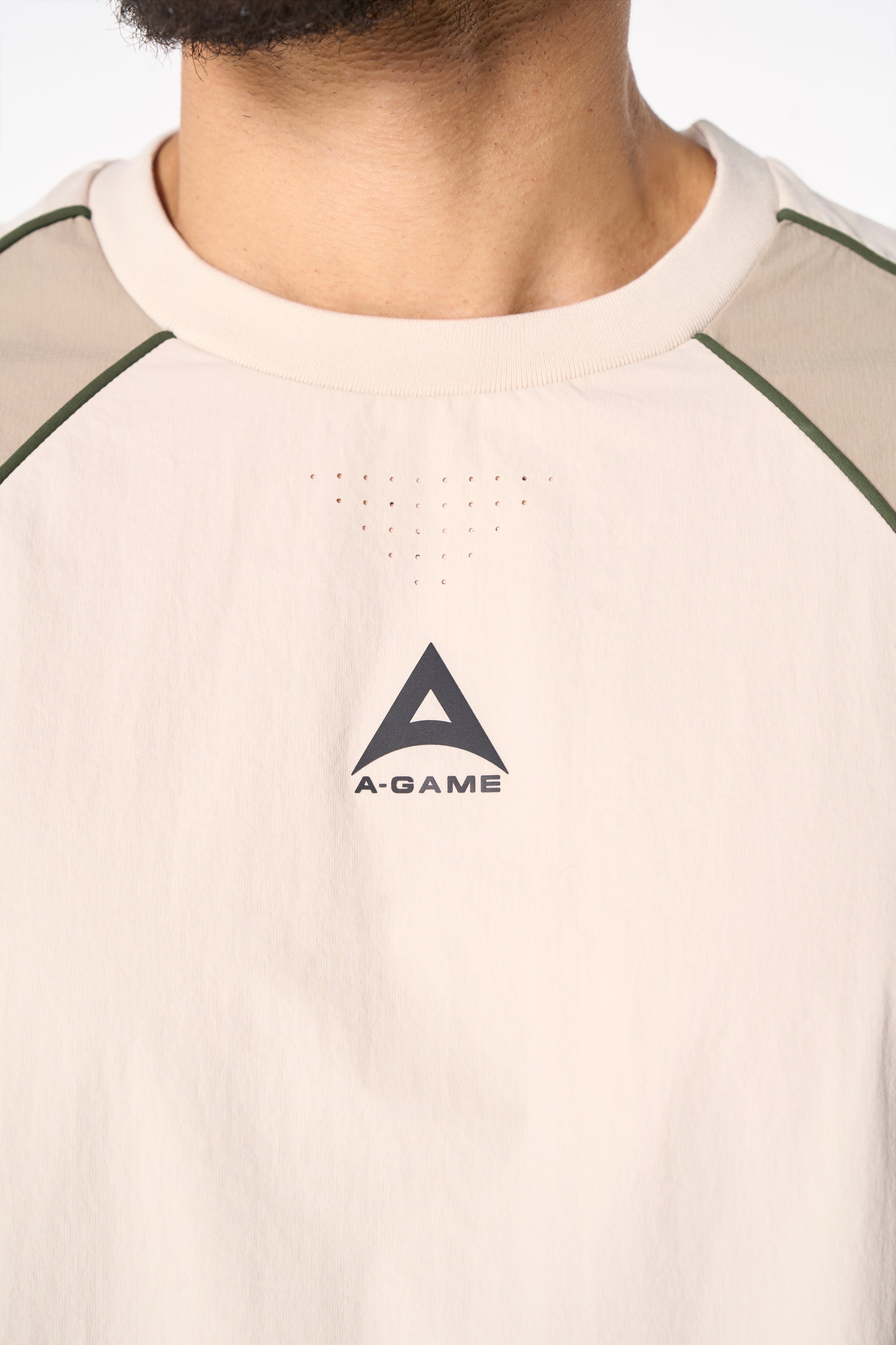 Men's Textured Sweatshirt - Beige / Mid Brown