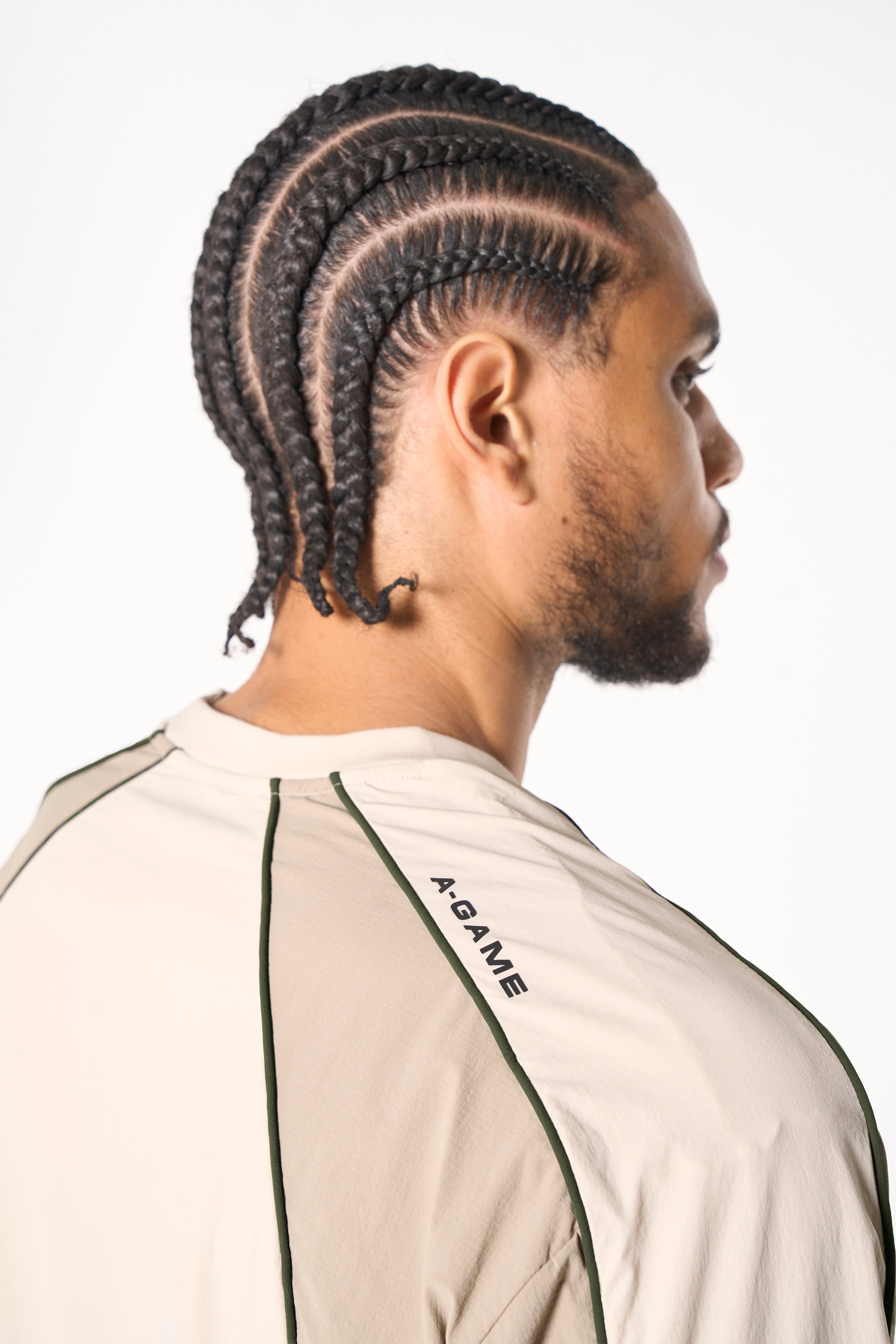 Men's Textured Sweatshirt - Beige / Mid Brown