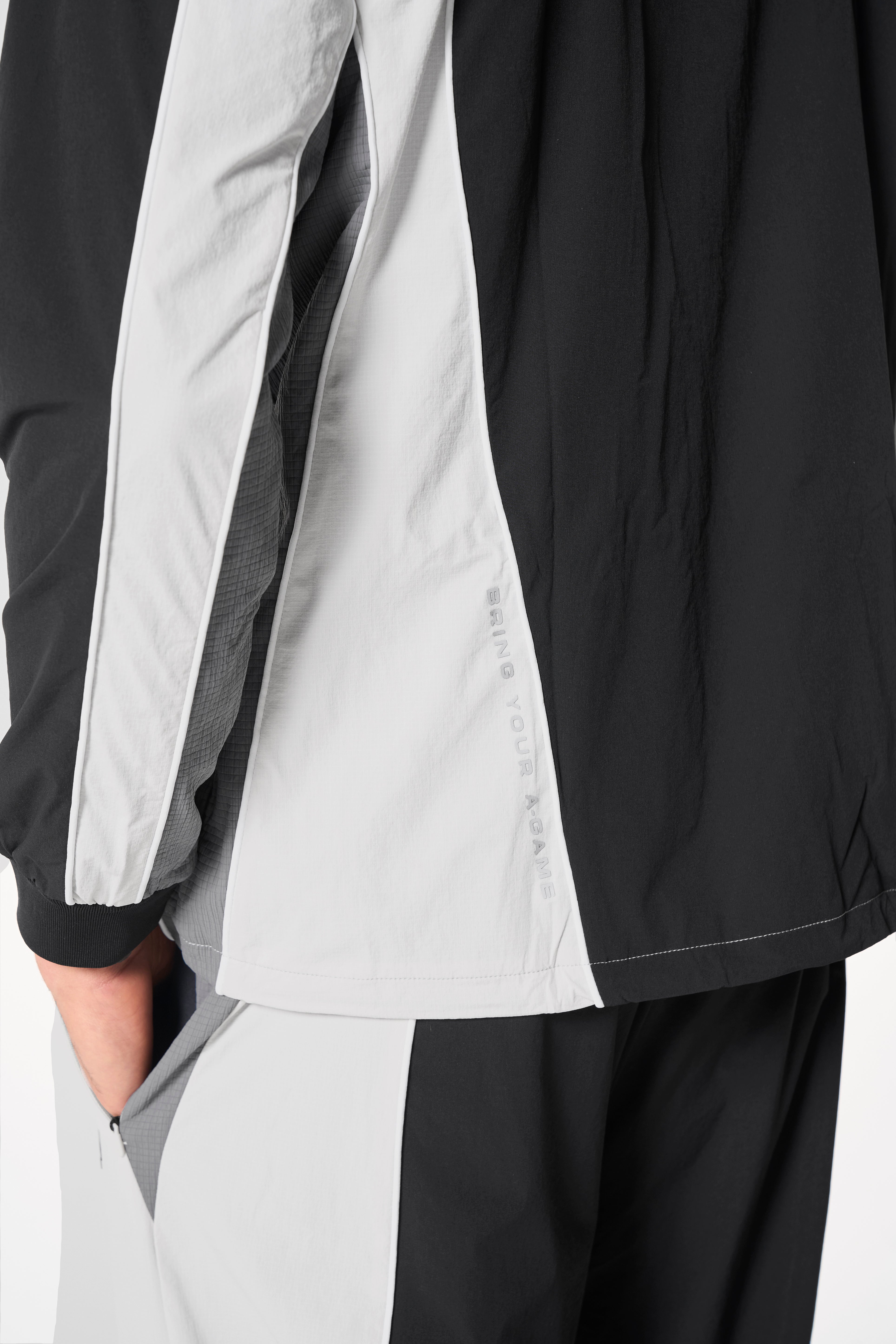 Men's Textured Sweatshirt - Black / Light Grey