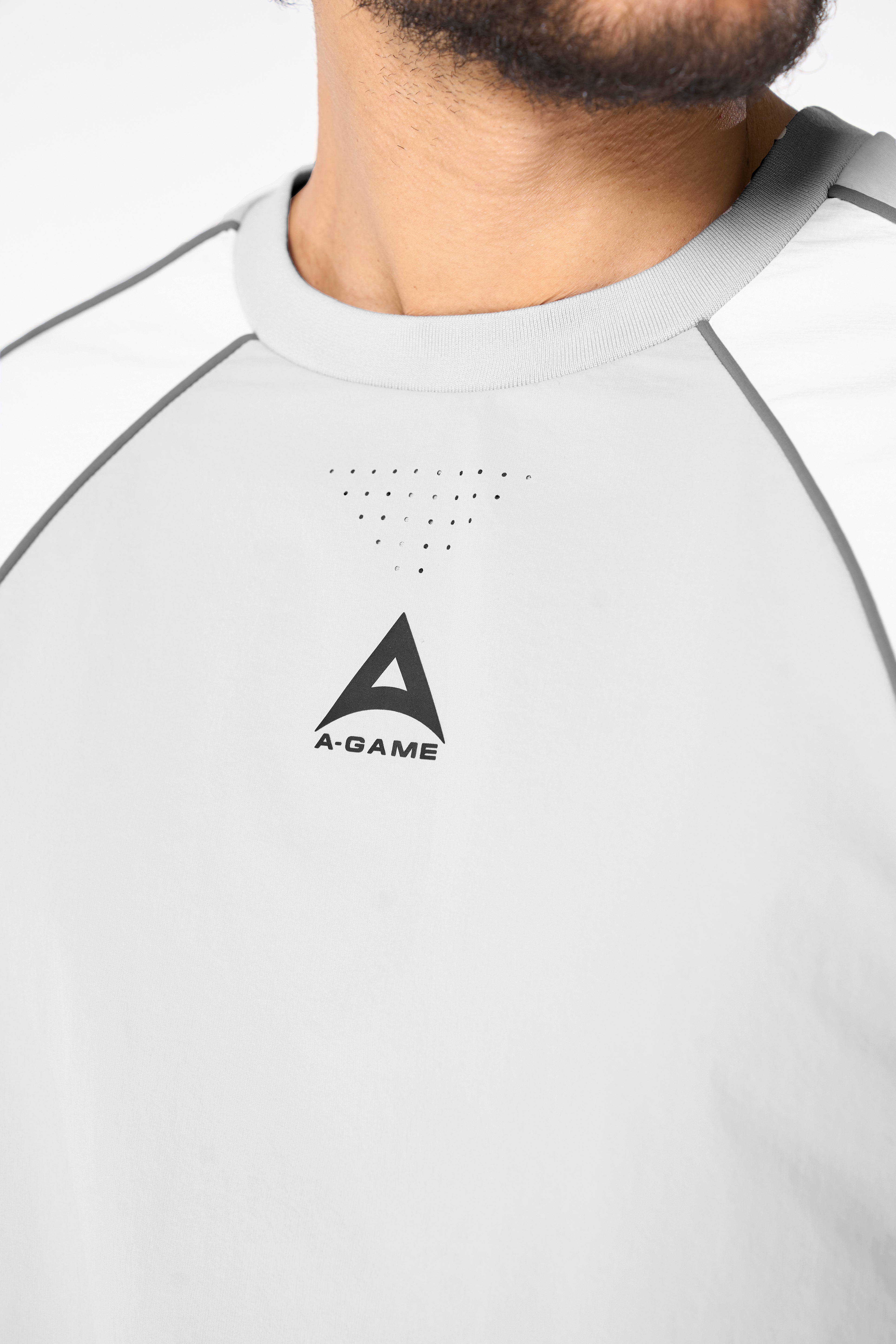 Men's Textured Sweatshirt - Grey / White