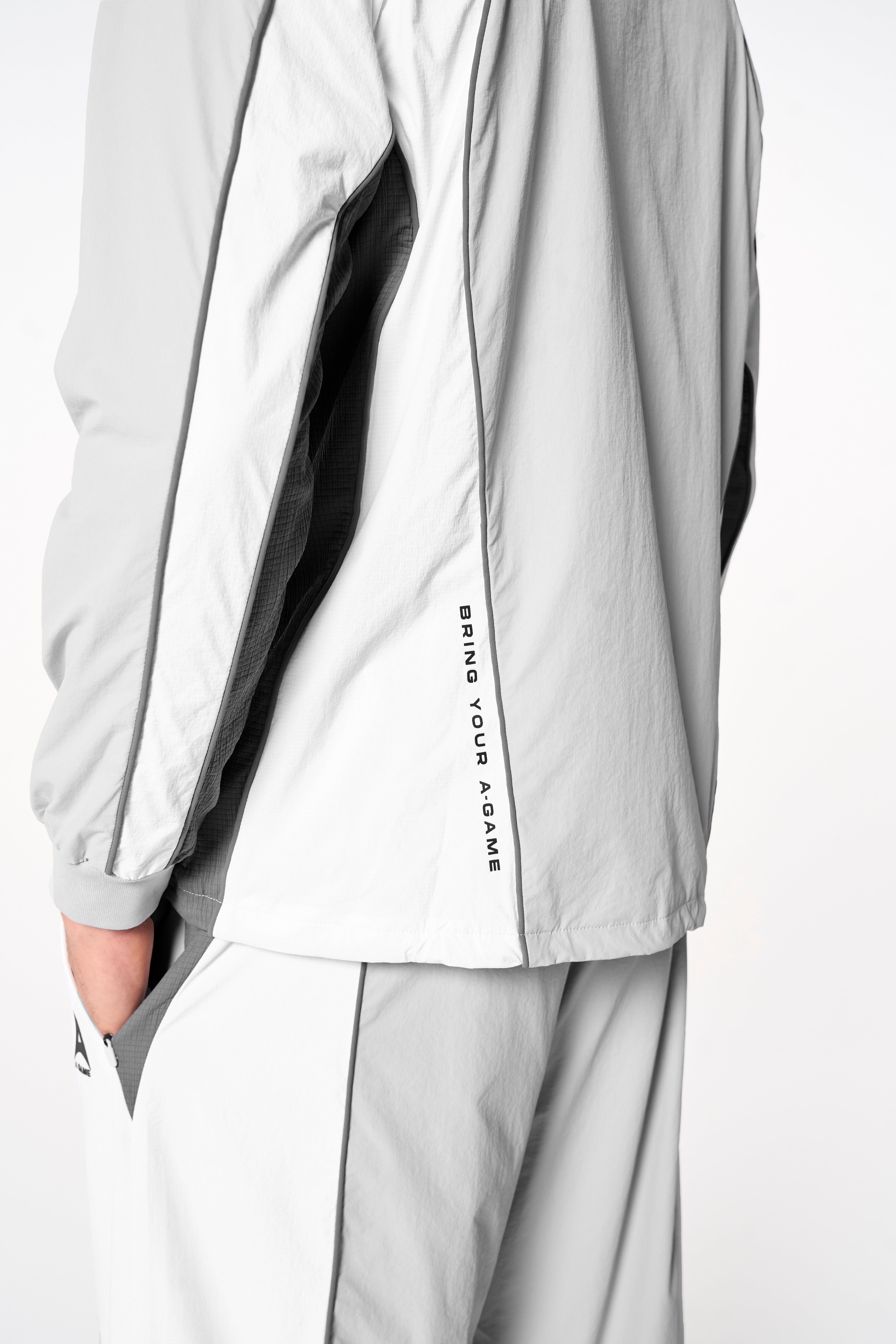 Men's Textured Sweatshirt - Grey / White