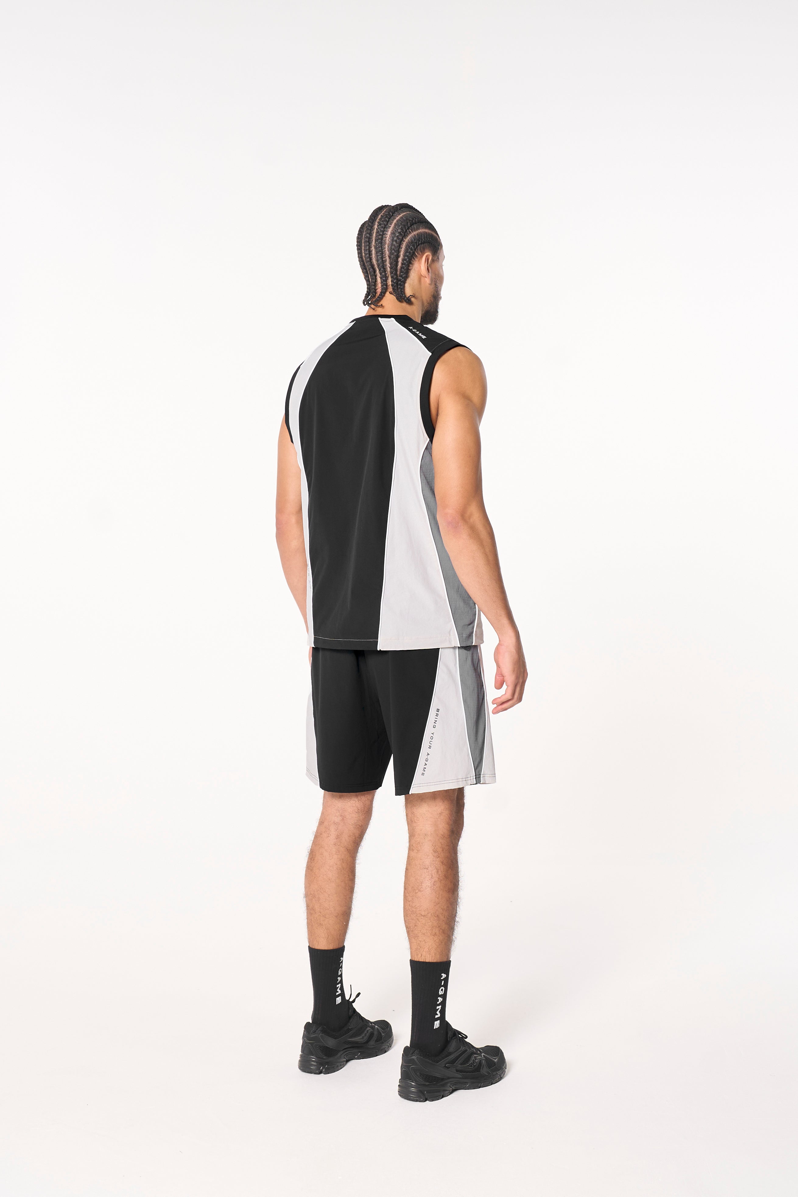 Men's Textured Vest - Black / Lightgrey