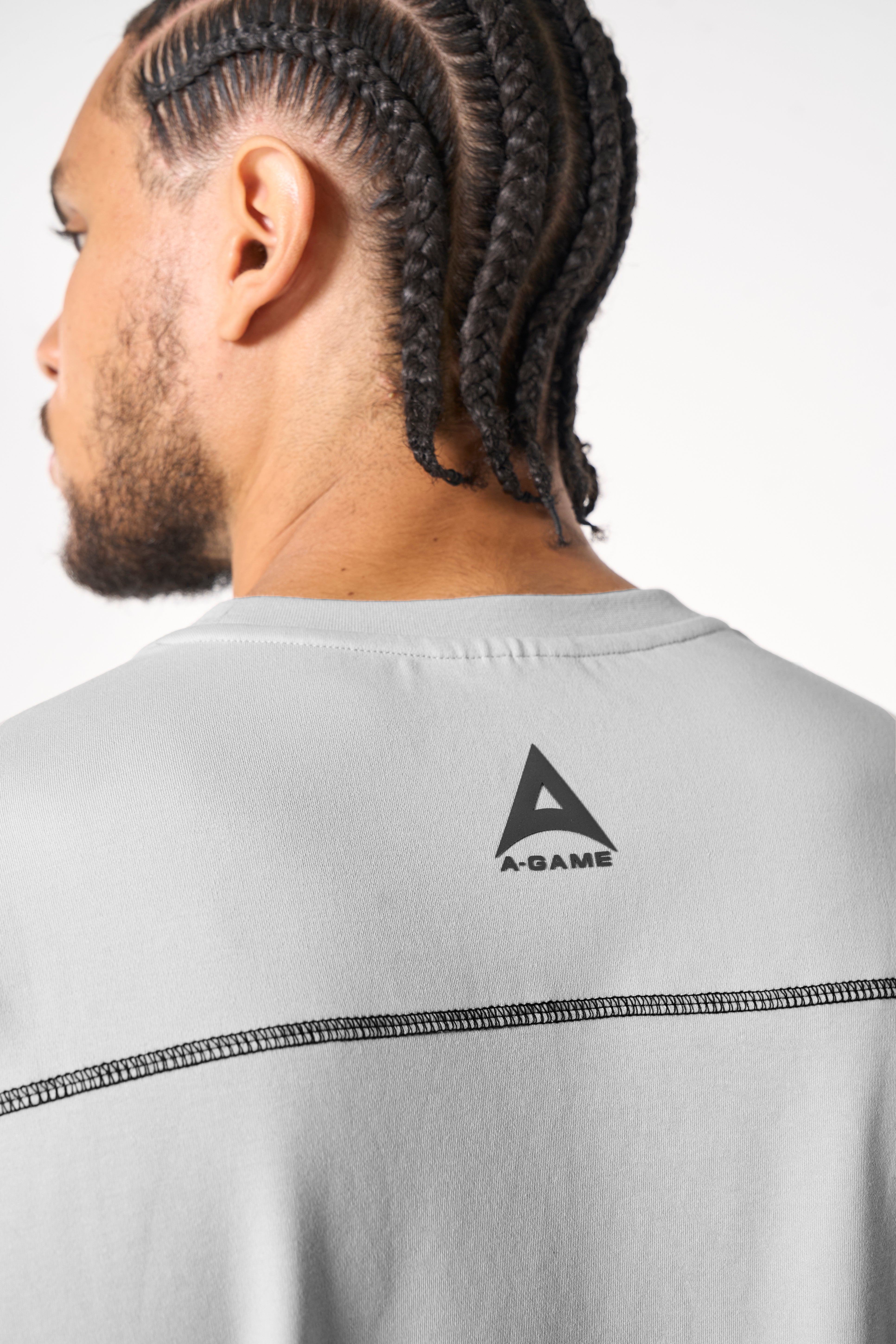 Men's Seam Detail Tech T-Shirt - Grey