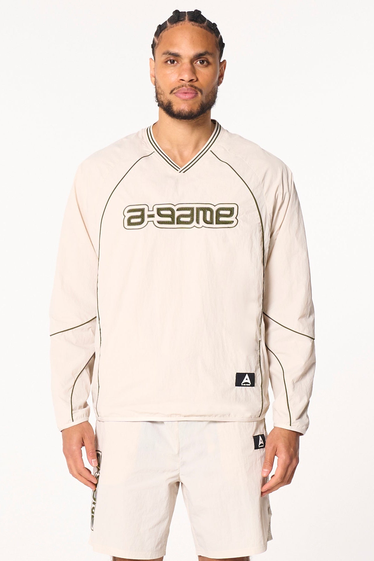 Men's Woven Tech Top - Beige