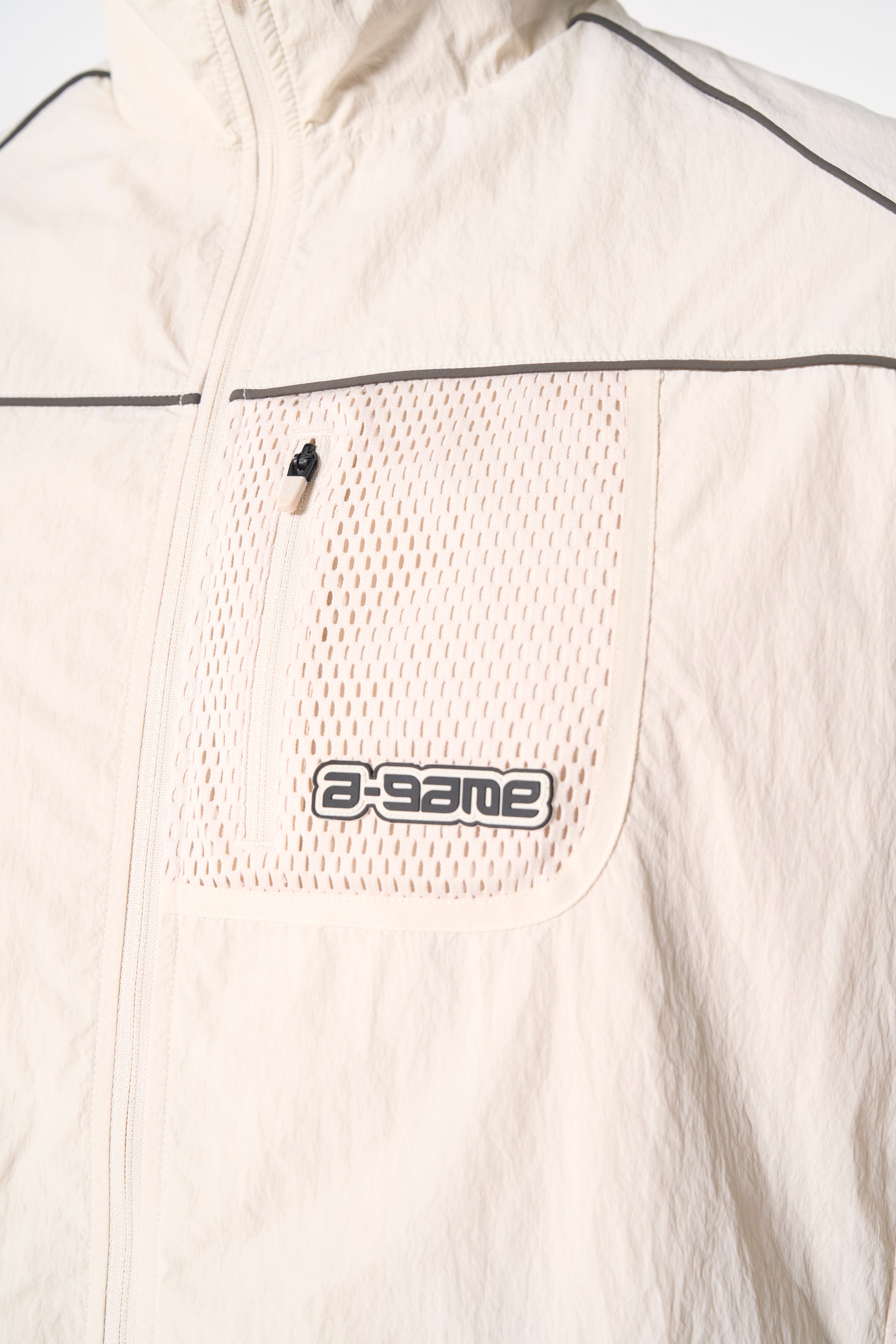 Men's Woven Tech Track Jacket - Beige