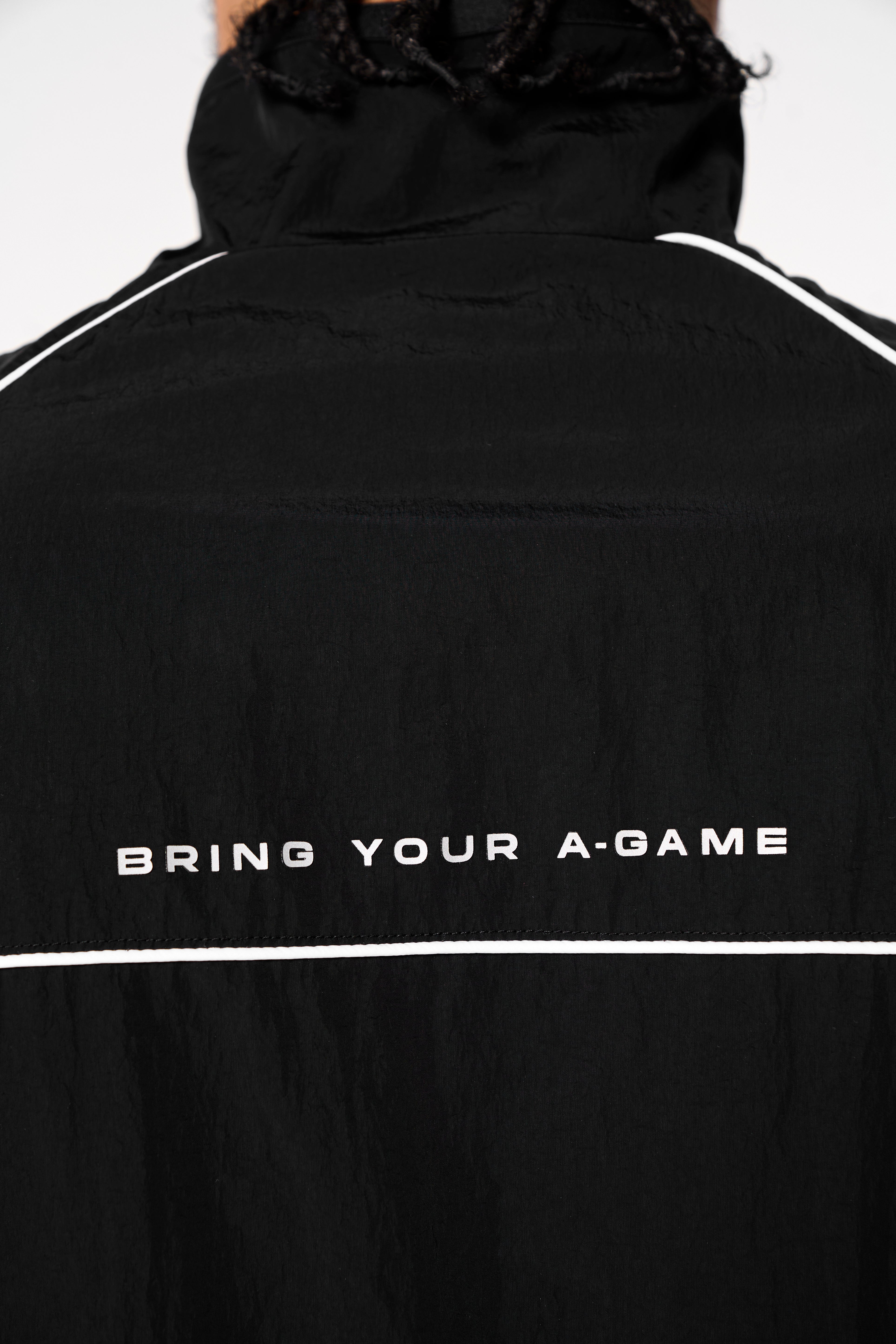 Men's Woven Tech Track Jacket - Black